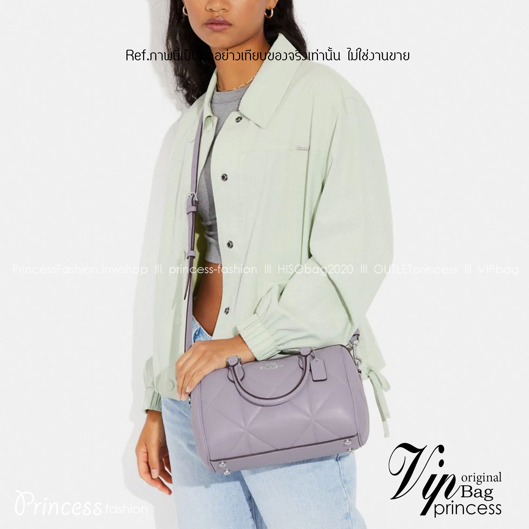 COACH ROWAN SATCHEL WITH PUFFY DIAMOND QUILTING CJ610 พร้อมส่ง กระเป๋าสะพายทรงหมอน ขนาดกำลังสวย คอลเลคชั่นสุดคลาสสิค ที่ดีไซน์เพิ่มความหรู