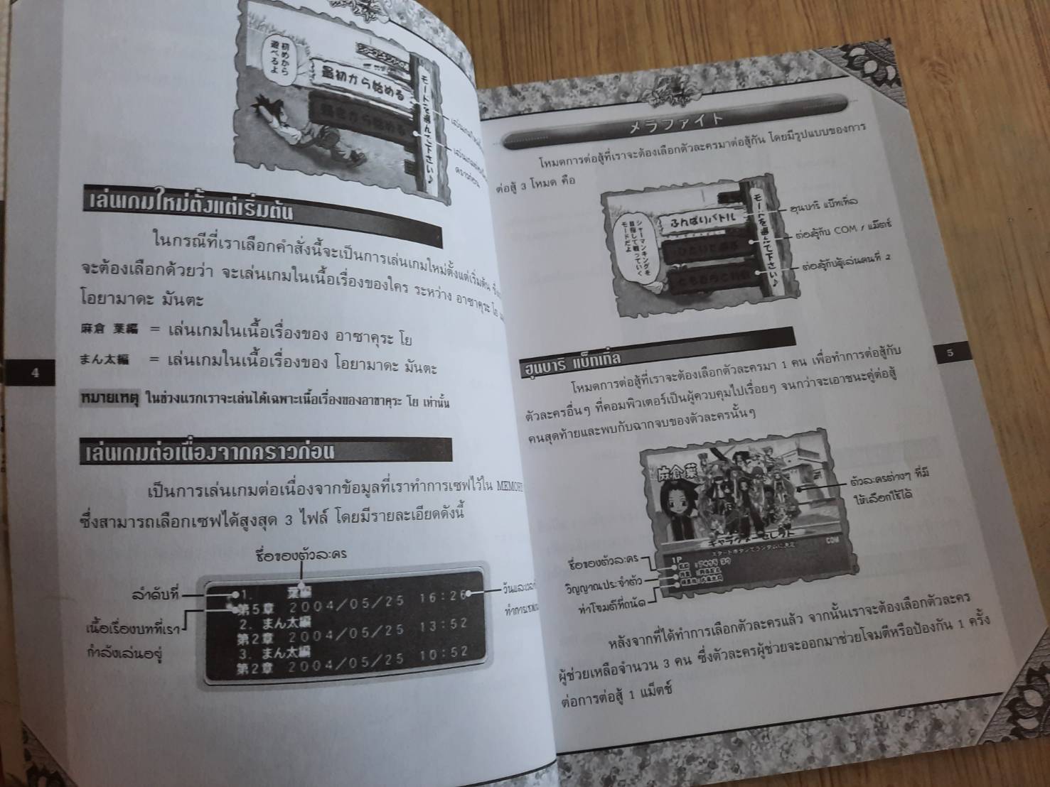 คู่มือเฉลยเกม PS2 SHAMAN KING HUNG ARI SPIRITS