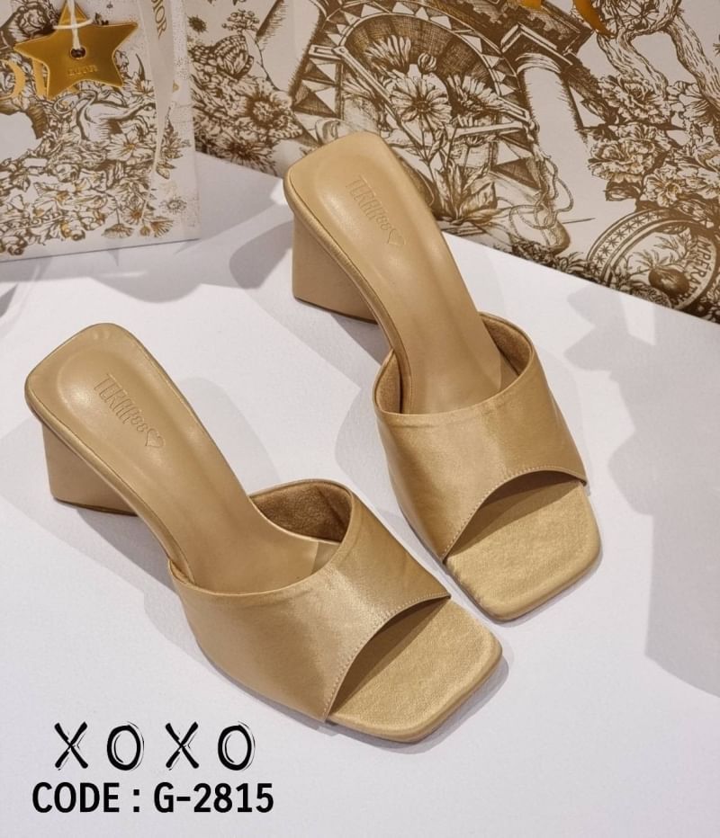 รองเท้า สไตล์ ZARA งานสวม สวย หรู่ วัสดุผ้าซาติน ส้นทรง 3 เหลี่ยม ใส่สบาย น้ำหนักเบา แมทส์ชุดง่าย