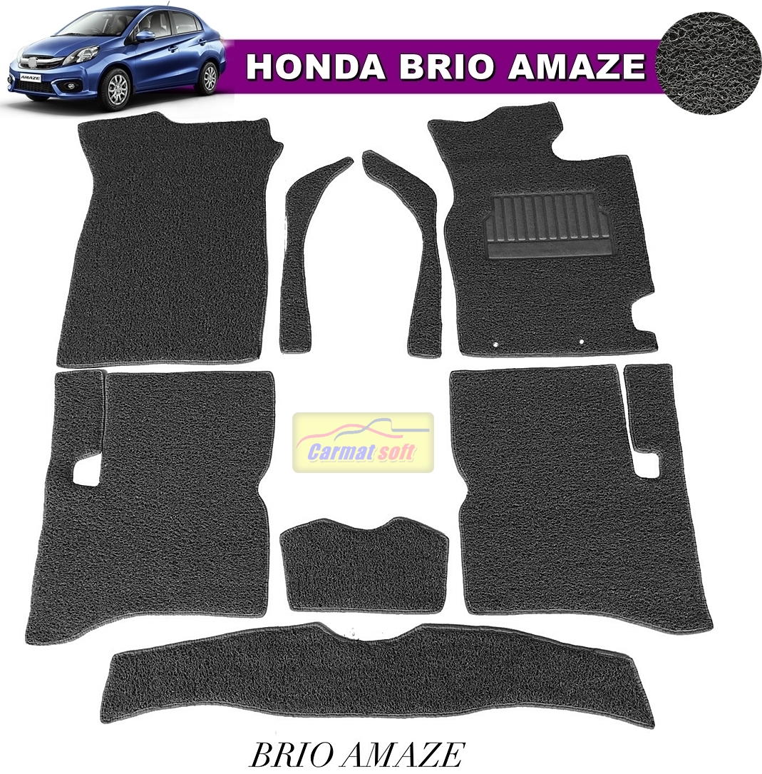พรมดักฝุ่นไวนิล HONDA BRIO AMAZE เย็บขอบ 8ชิ้น