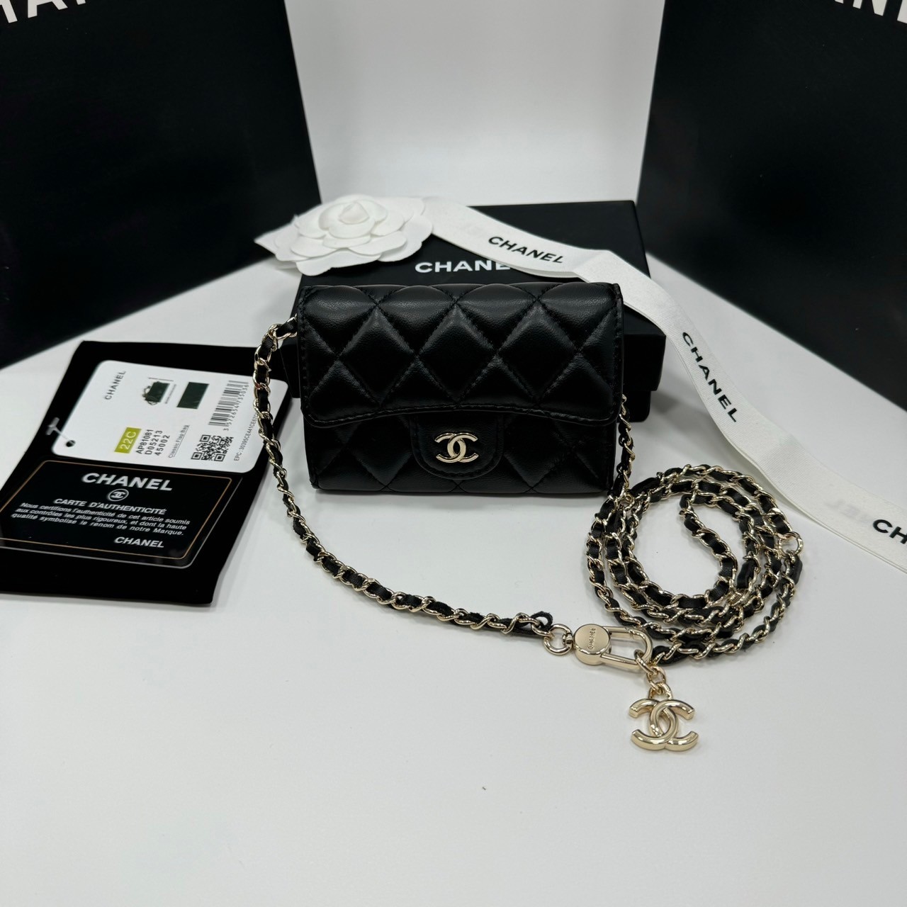 CHANEL mini wallet on chain crossbody กระเป๋าสตางค์พร้อมสายสะพายไซส์มินิ เกรดออริ 1:1 ใช้งานต่างประเทศได้ ภาพถ่ายจากงานขายจริง