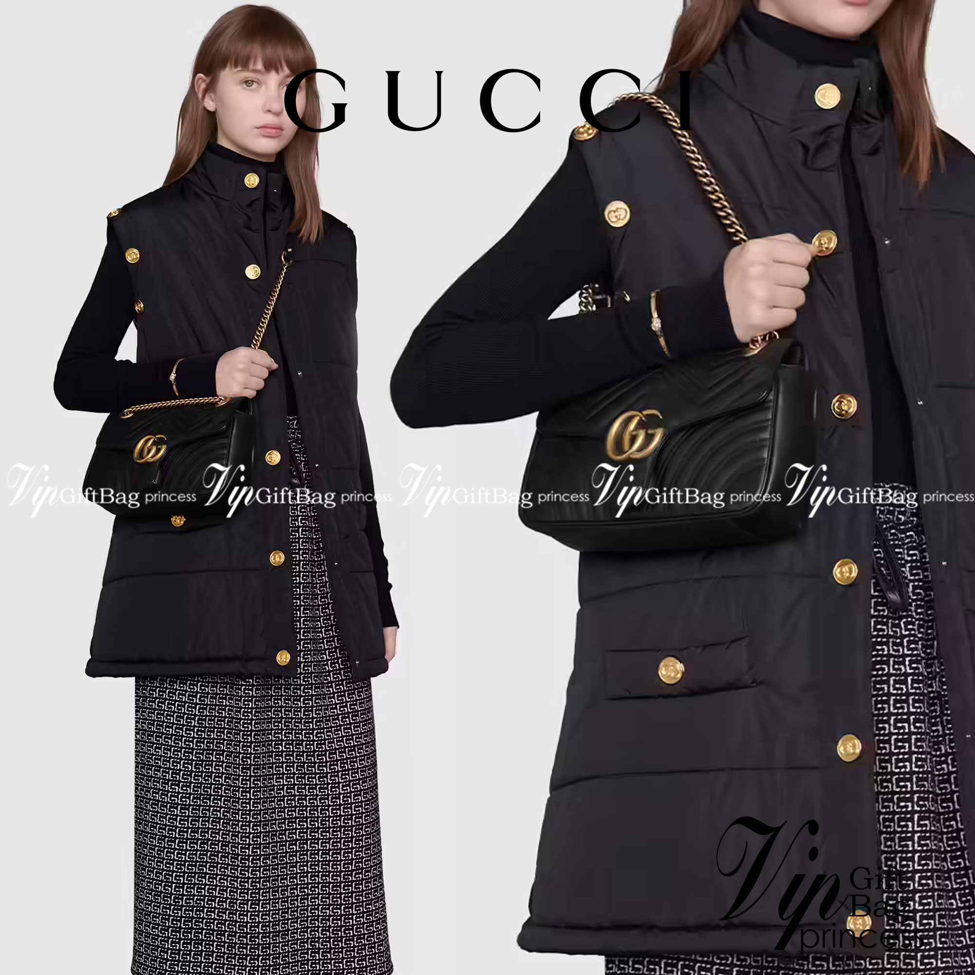 หนังแท้ GUCCI GG Marmont small matelassé shoulder bag 26cm ภาพสินค้าถ่ายจากงานขายจริง ใช้งานต่างประเทศได้ค่ะ