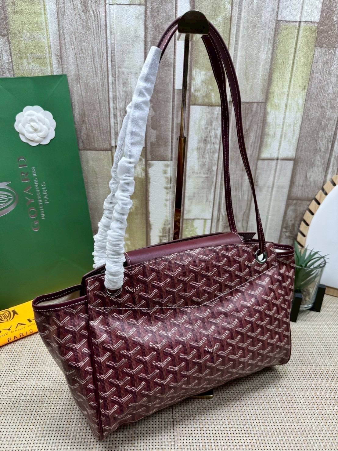 ORI หนังแท้ | GOYARD Rouette Souple Bag 30cm กระเป๋าสะพายแบรนด์หรูสัญชาติฝรั่งเศส สะท้อนถึงความเบา ความยืดหยุ่น คือการแสดงออกถึงแก่นแท้ของโมดูลาร์ของ Maison