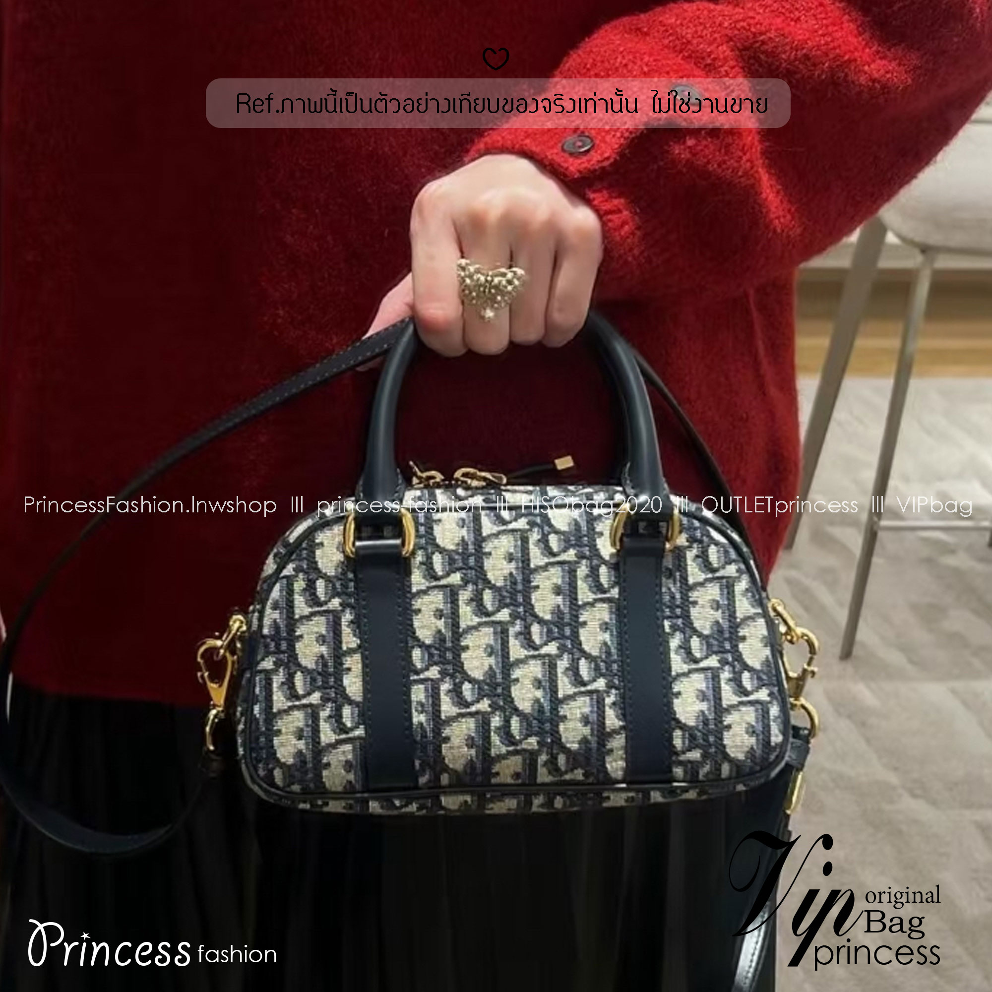 ORI หนังแท้ | DIOR D-Vibe East-West Nano Bag กระเป๋าทรงหมอนไซส์มินิน่ารัก ดีไซน์โบว์ลิ่งรูปทรงทันสมัยใช้งานง่ายจุของสำคัญได้ครบ สวยสง่างามเป็นเอกลักษณ์