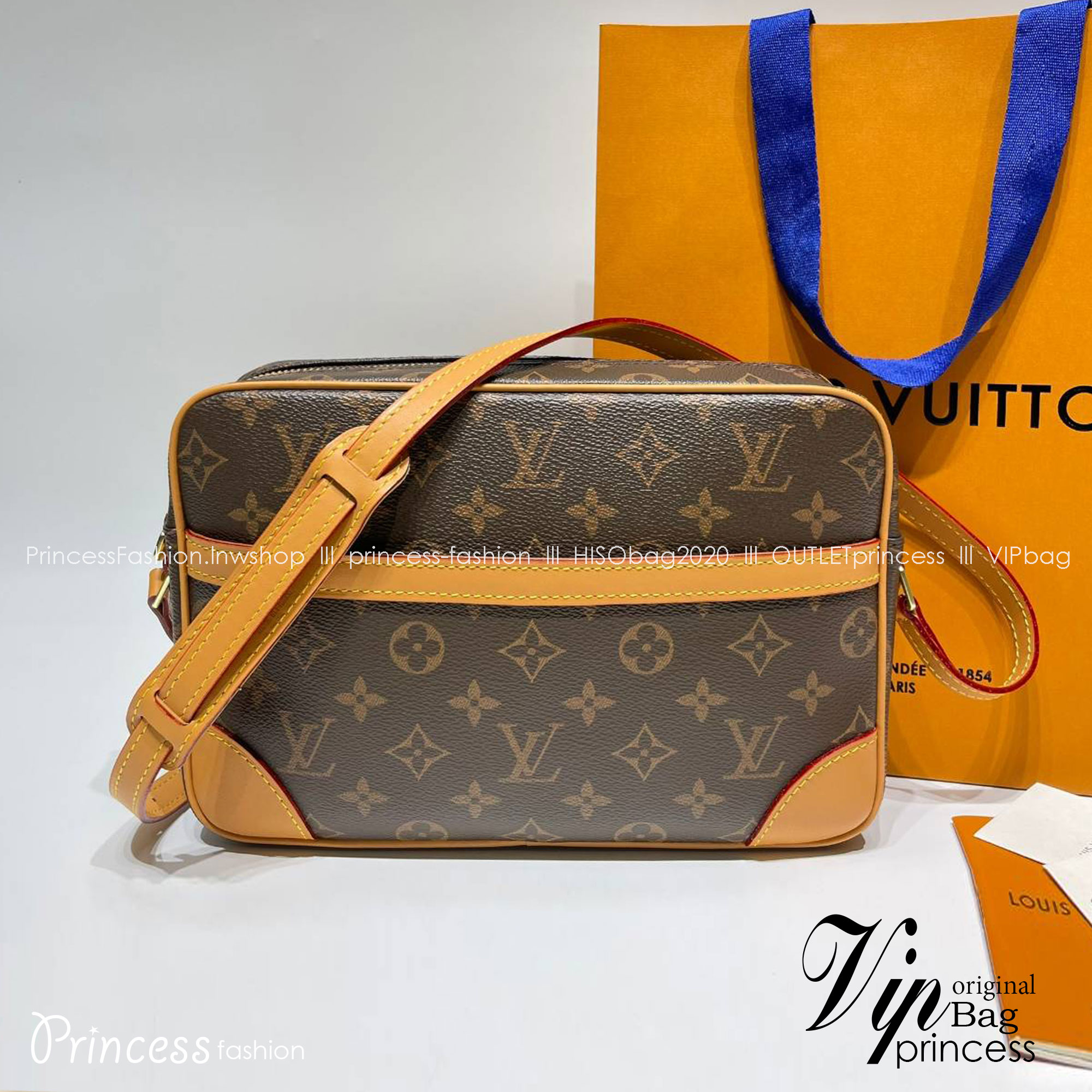 LV Trocadero 27 Monogram Vintage Crossbody Bag / LV Messenger Bag กระเป๋าสะพายทรงแมสเซ็นเจอร์วินเทจ เกรดออริ ท็อป สลับแท้ 1:1 เกรดดีสุด หนังแท้ ผ่านทุก ตม.