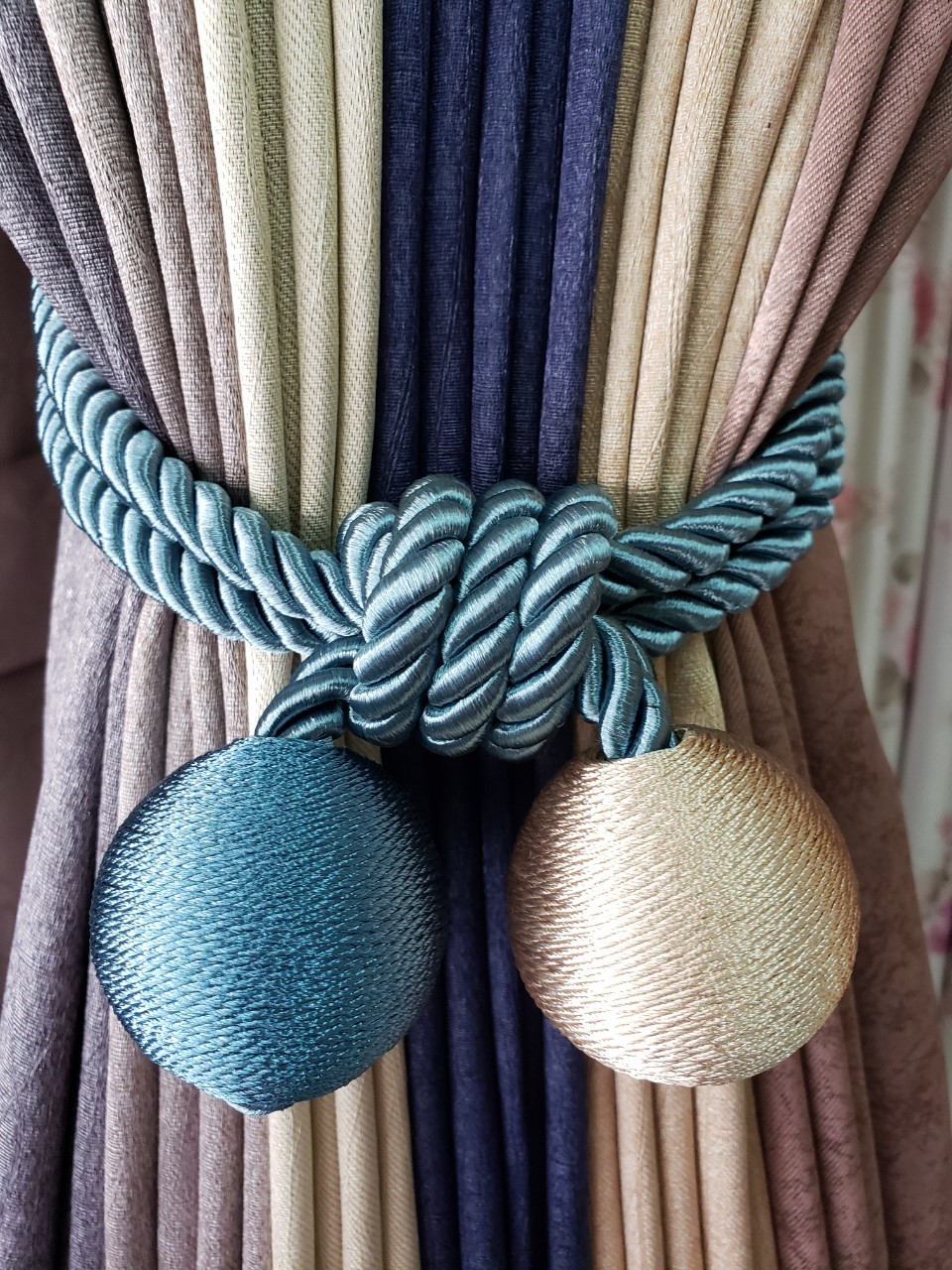 สายรวบม่าน สายรัดผ้าม่าน รุ่นCircle มี6สีฟ้า (ราคาต่อ1ชิ้น)