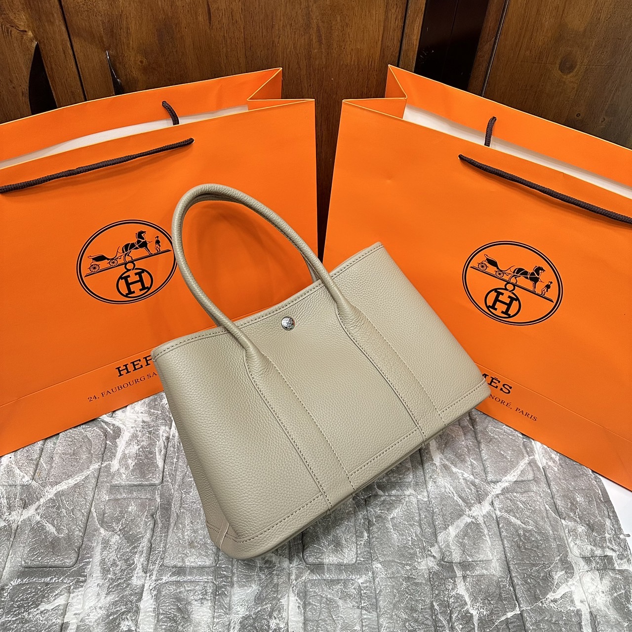 HERMES Garden Party 30 bag กระเป๋าทรงโท้ทแบรนด์หรู เอกลักษณ์ของความสง่างาม เกรดออริ สลับแท้ 1:1 ใช้งานต่างประเทศได้