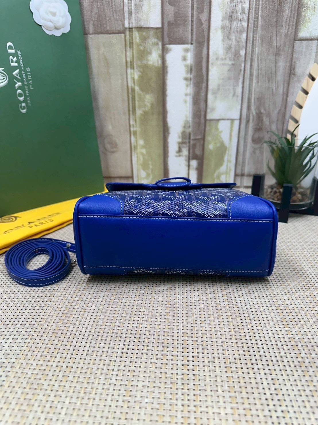 10 สี ORI หนังแท้ | GOYARD Saïgon Souple Mini Bag 20cm กระเป๋าถือ/สะพายดีไซน์หูจับไม้เป็นเอกลักษณ์ที่สวยหรูหราสง่างาม