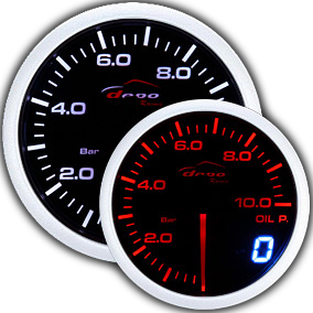 เกจ์วัดแรงดันน้ำมันเครื่อง 60 mm [Dual digit]