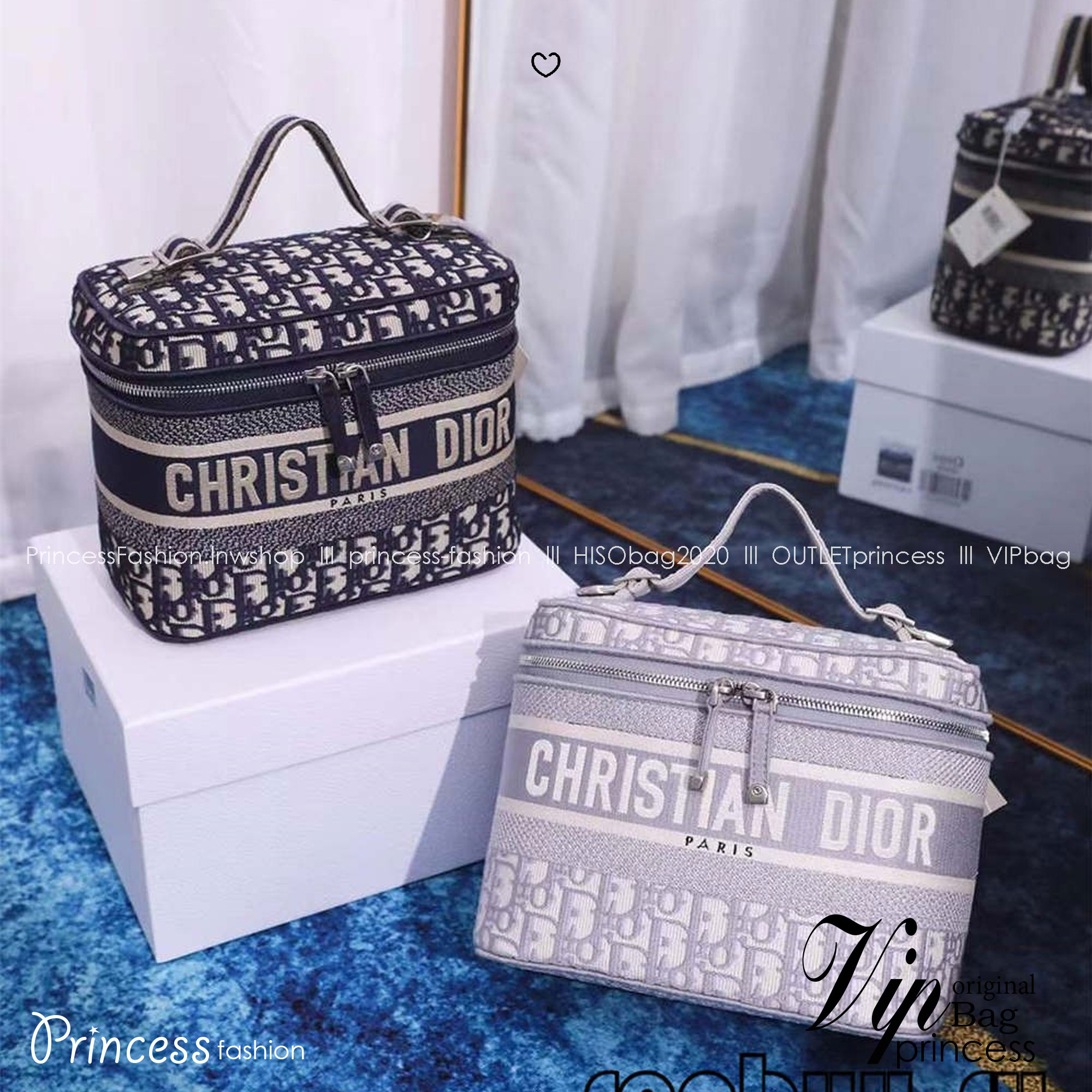 DIOR Travel Vanity Case กระเป๋าใส่เครื่องสำอางค์ไซส์ยอดนิยม ทรงกล่องสวยสามารถใช้เป็น everyday bag ได้ทุกวัน