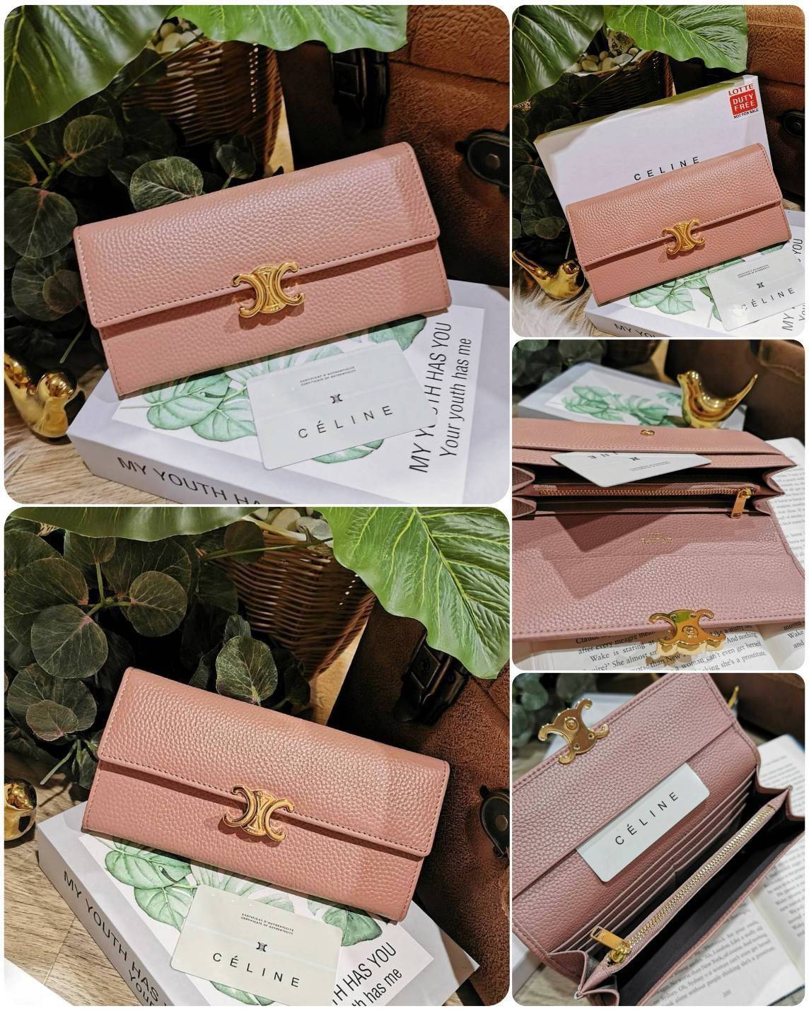 CELINE LONG WALLET BAG VIP วัสดุหนังแท้เทคเจอร์สวยอยู่ทรงมีโลโก้ด้านหน้า ภายในมีช่องใส่บัตรหลายช่อง มีช่องซิปใส่เหรียญ หัวซิปแบรนด์อะไหล่ทอง มีช่องใส่ธนบัตรหลายช่องเเยกเป็นสัดส่วน ใส่แบงก์พันได้ ใส่มือถือ iphone ได้ ภาพถ่ายจากสินค้าจริง! มาใน Original Pac