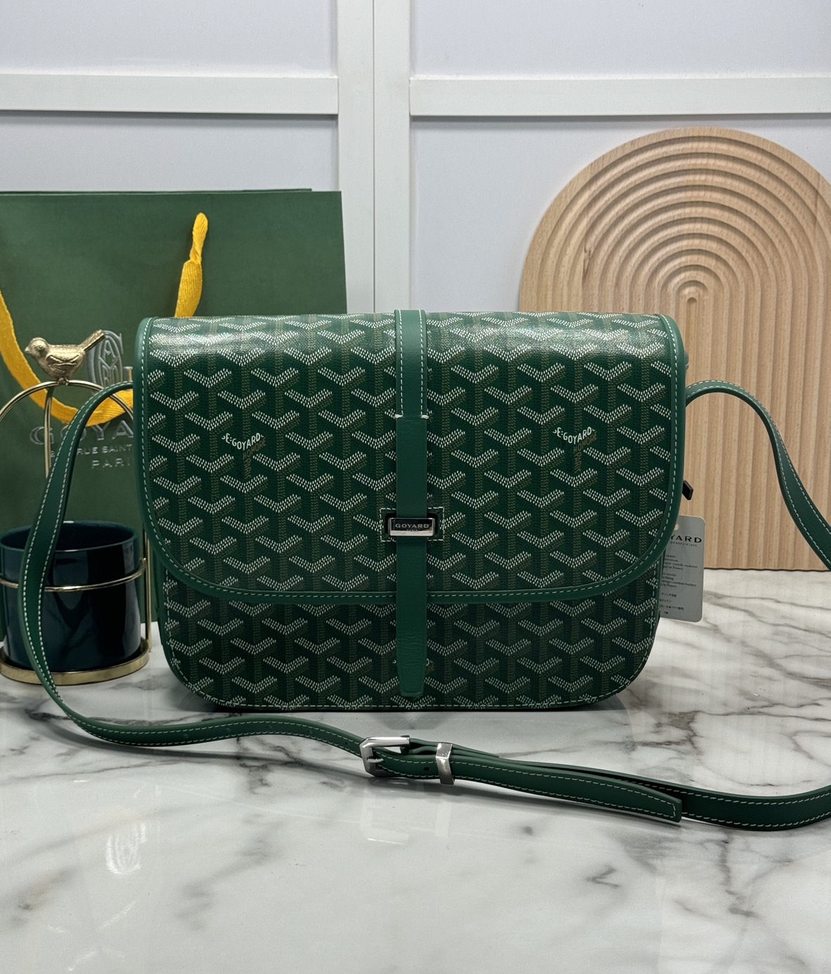 ORI | สลับแท้ GOYARD Belvedere MM Bag 29cm กระเป๋าสะพายทรงแมสเซ็นเจอร์แบรนด์หรูสัญชาติฝรั่งเศส หนังแท้ แคนวาสแท้อย่างดี
