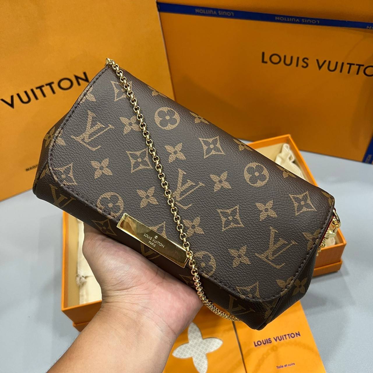 Ori Louis Vuitton favorite / LV Favorite Monogram Damier Ebene MM เกรดออริจินอล ใช้แทนใบจริงได้ ภาพถ่ายจากงานขายจริง ใช้งานต่างประเทศได้ค่ะ