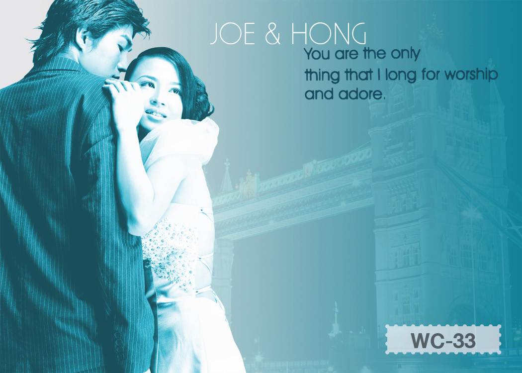 การ์ดแต่งงานแบบใส่ภาพตนเองได้ ขนาด 4x6 in