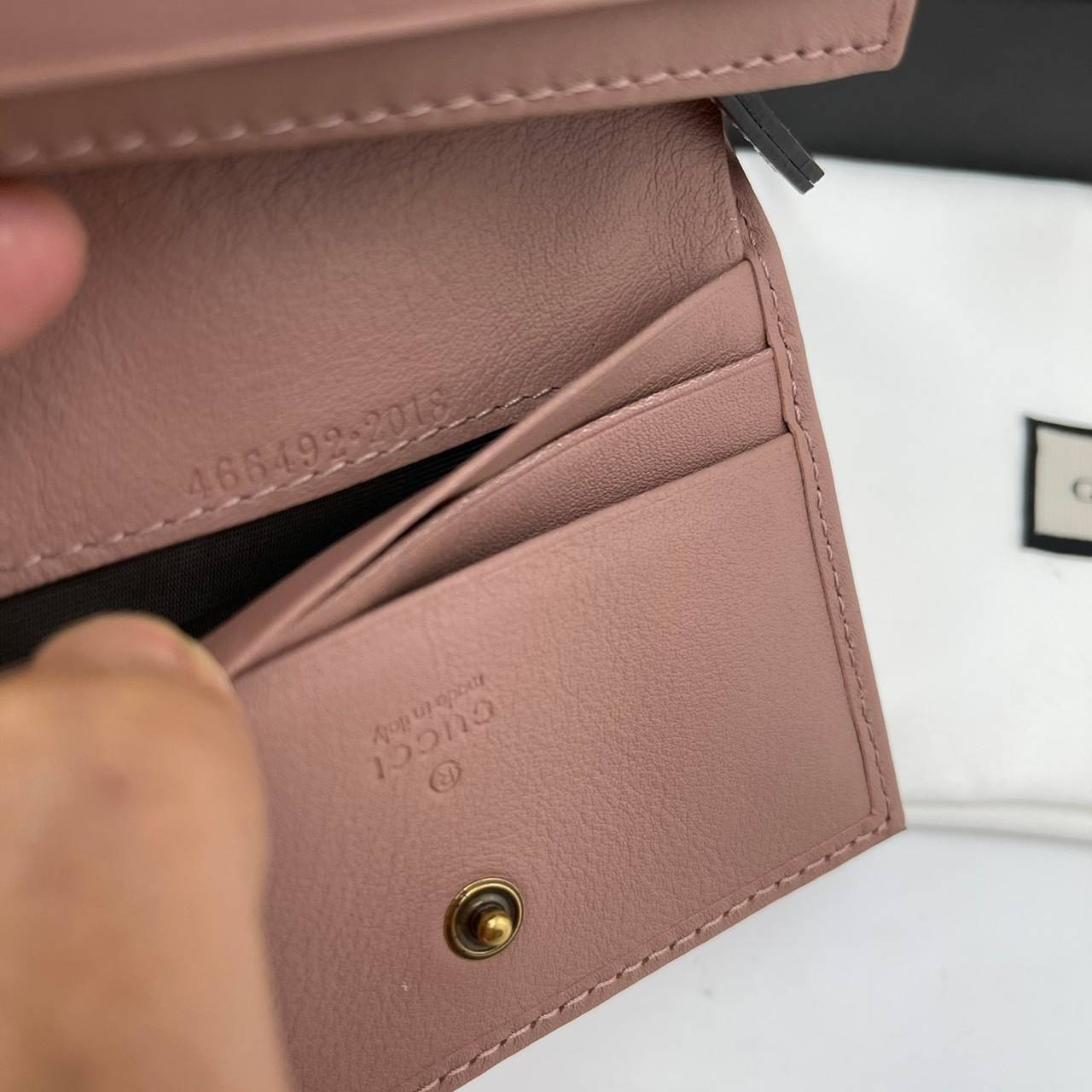 พรีเมี่ยมกิ๊ฟแท้ 100% 】พร้อมส่งที่ไทย!! ที่นี่ที่เดียว GUCCI GG MARMONT CARD CASE WALLET งานหนังแท้ มีจำนวนจำกัด fullboxset