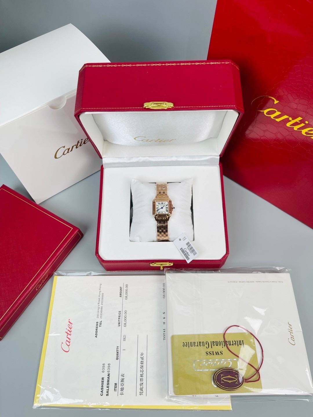 เกรดเทพ Top ORI | นาฬิกาคาเทียร์ New Cartier PANTHERE DE CARTIER WATCH(Ori) เครื่องญี่ปุ่นแท้ 100 % Size 23x30 mm. box set