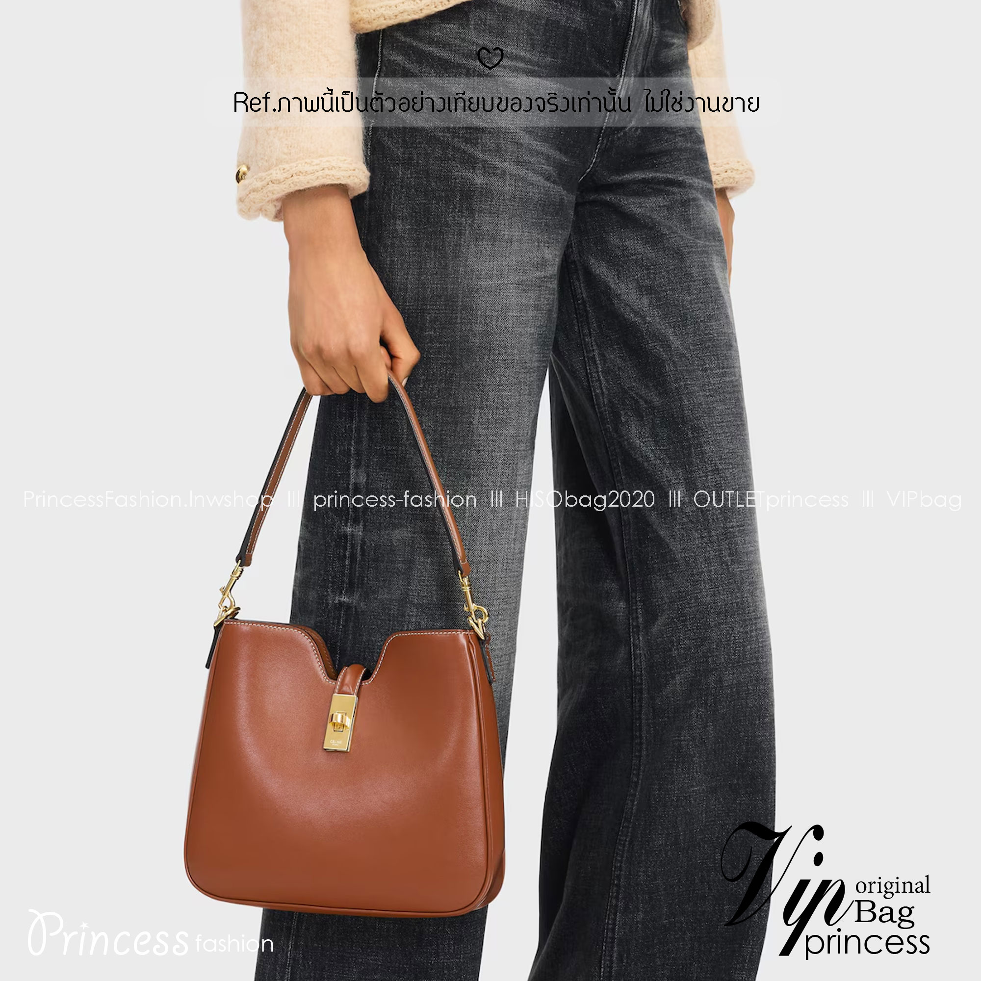 ORI หนังแท้ | CELINE SMALL CAMILLE 16 SOFT BAG IN SMOOTH LEATHER กระเป๋าสะพายรุ่นใหม่ล่าสุดของไลน์ 16 soft รูปทรงแบบโฮโบที่มาพร้อมดีไซน์ที่ใช้งานได้จริง หรูหราและโดดเด่น ฝาพับหนังกับตัวปิดแบบ Turnlock สีทองรูปทรงคล้ายอัญมณี