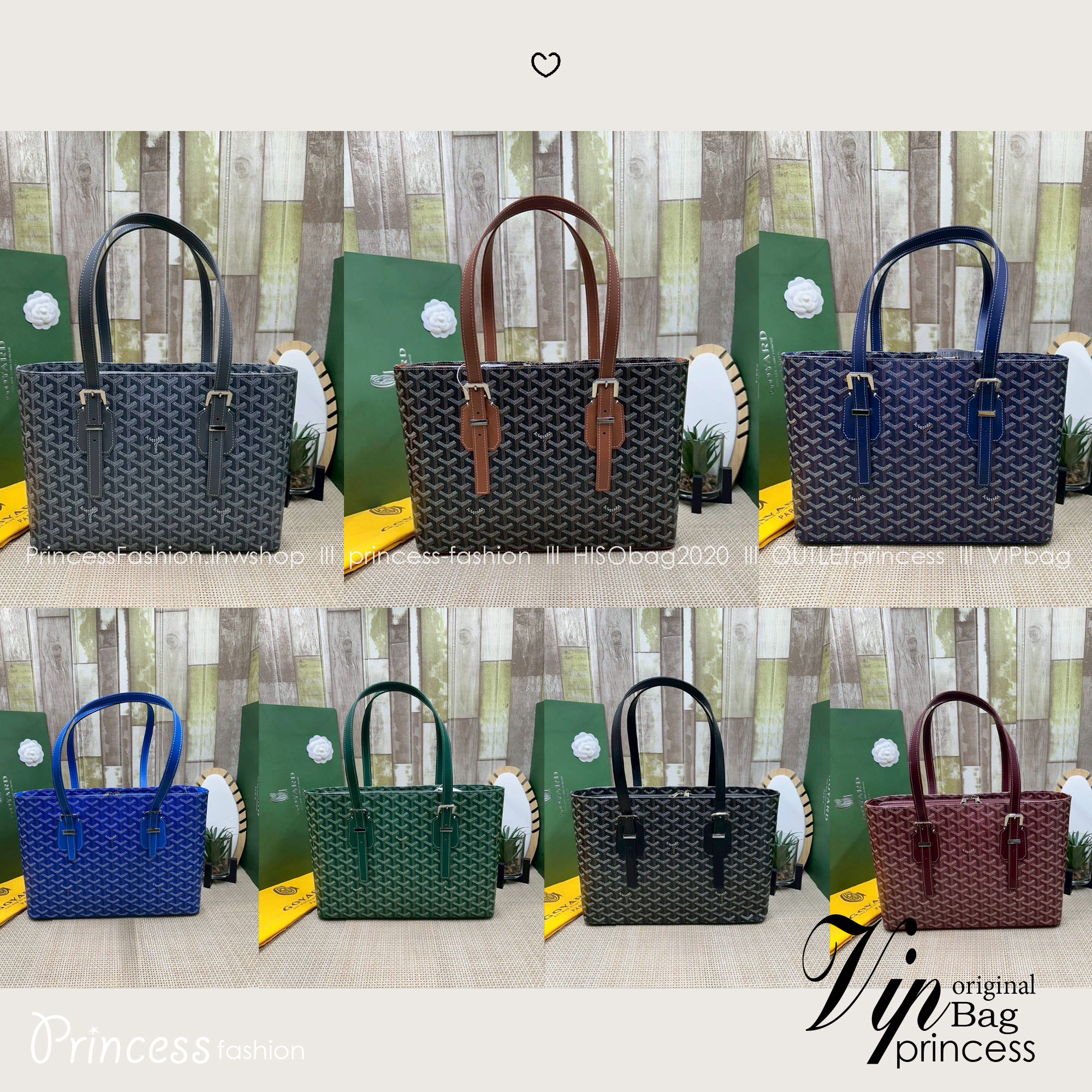 7 สี ORI หนังแท้ | GOYARD Goyardine Sac Marie Galante 35cm / Goyard Tote Bag กระเป๋าสะพายทรงโท้ท พร้อมหูจับใช้งานง่าย ภายในโล่งกว้าง หรูหราลงตัว