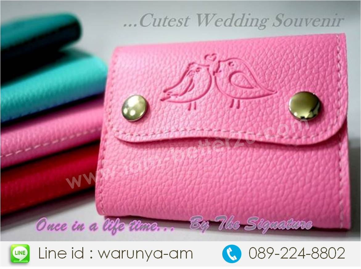 ผลงานปั๊มโลโก้ Card Holder กระเป๋าใส่บัตร
