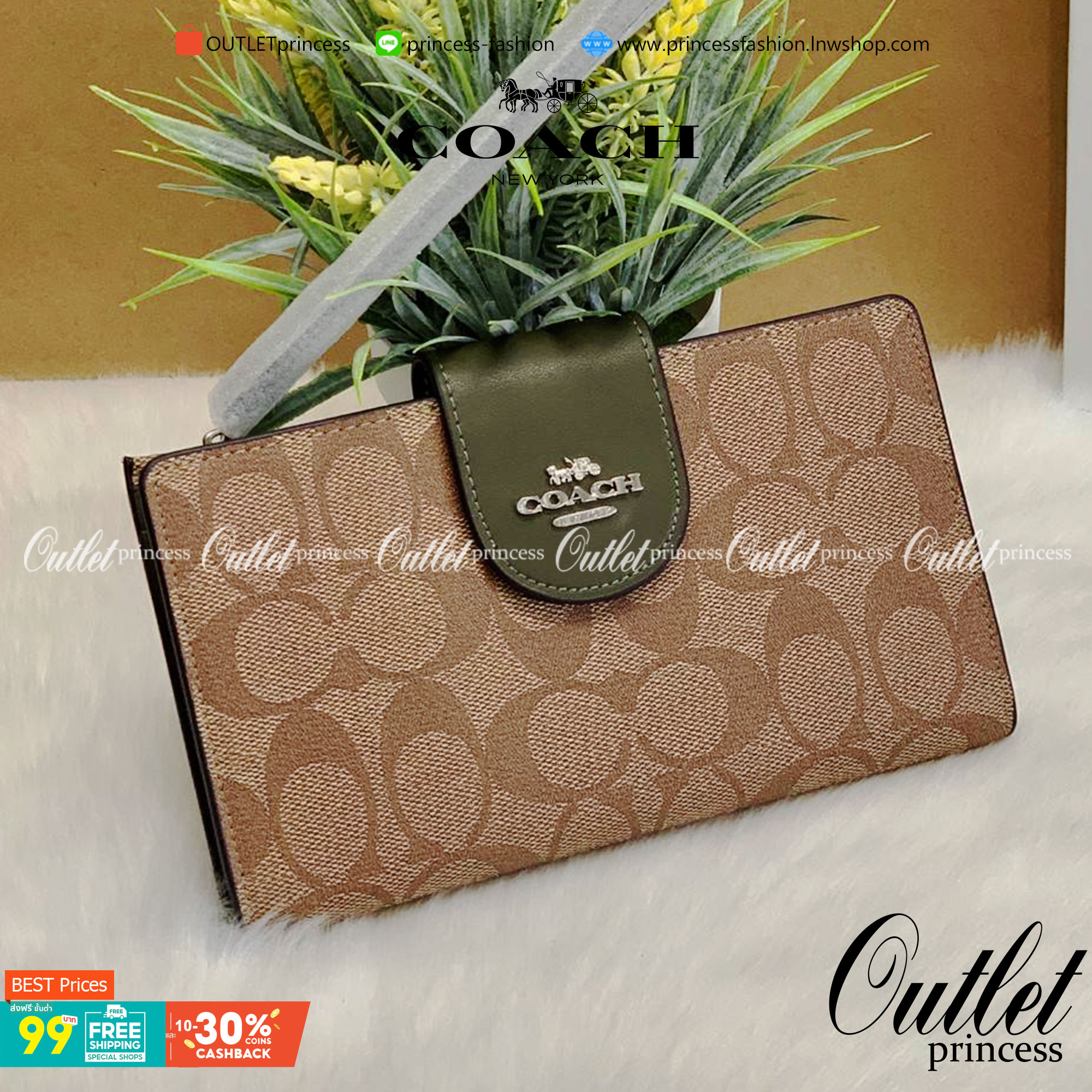 พร้อมส่งครบ 5 สี กระเป๋าสตางค์ที่สาวๆต้องมีติดตัวค่าา😘 COACH TECH WALLET IN COLORBLOCK SIGNATURE ((C2874)) ✔️กระเป๋าเงินใบยาว หนังแท้ พร้อมสายคล้องมือในตัวค่ะ ✔️เปิดปิดด้านหน้าแบบฝากระดุม ภายในมีช่องใส่ธนบัตร2ช่อง ;สามารถใส่มือถือ ip