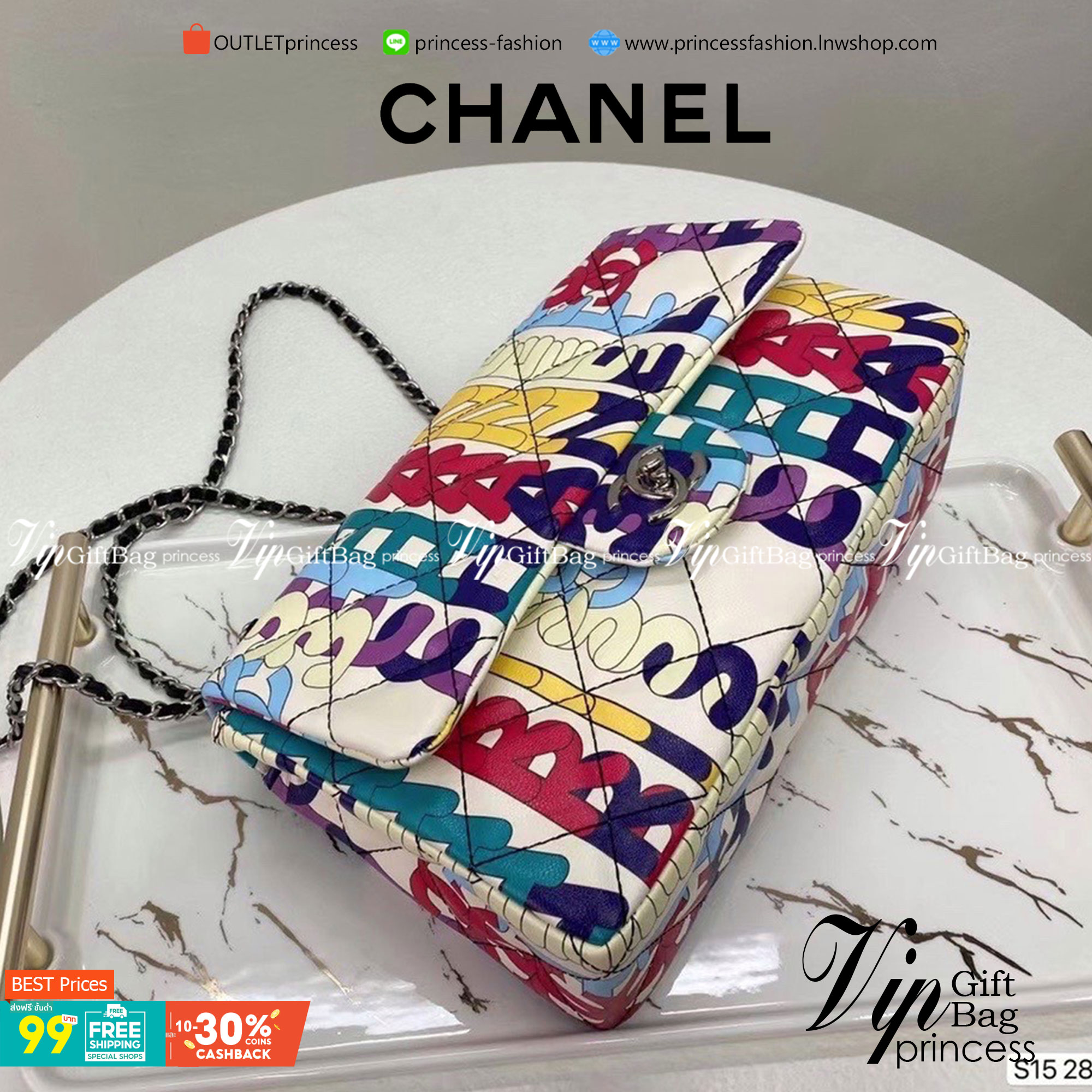 VIP 】CHANEL CLASSIC VINTAGE รุ่นเข้าใหม่ พิมพ์ลายแน่นมากกก ต้อนรับปีใหม่ ด้วยโทนสีสดใส ดีไซน์ยอดนิยมหนังสวยอยู่ทรงดูแลรักษาง่าย งานอะไหล่ทองเพิ่มความหรูหรา พร้อมส่งที่ไทยราคาสุดคุ้มห้ามพลาด!