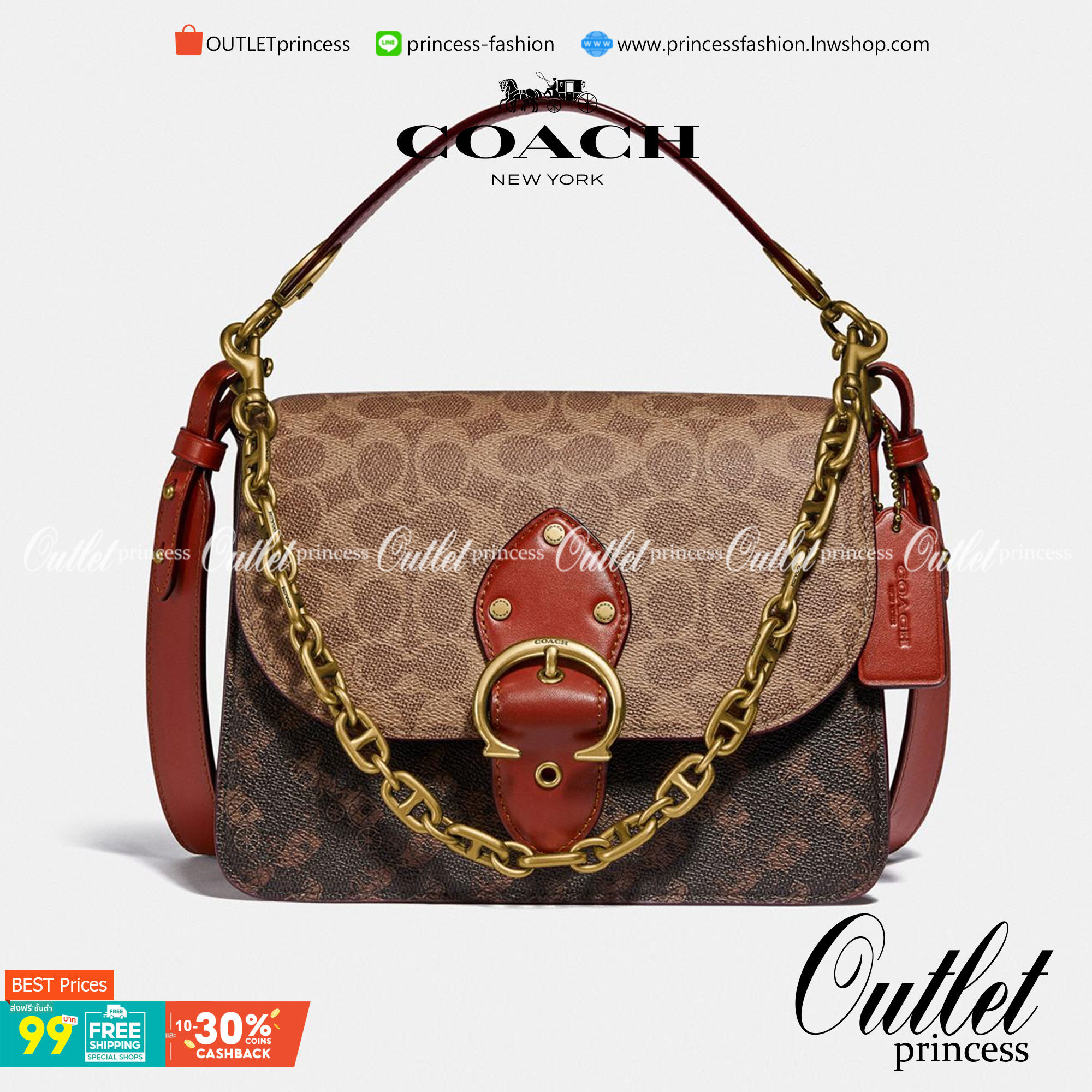 COACH C2418 BEAT SHOULDER IN SIGNATURE CANVAS WITH HORSE AND CARRIAGE PRINT กระเป๋าสะพายดีไซน์เลิศสุดหรู ปังกับดีเทลที่สุดใบนี้ เพราะมาพร้อมสายถึง 3 แบบ สลับใช้ไปรัวๆ หลากหลายไม่จำเจ สวยได้ทุกวัน เปิด-ปิดด้วยกระดุมแน่นหนา ภายในเป็นช่องโล่ง แบ่งสัดส่วน ใส่