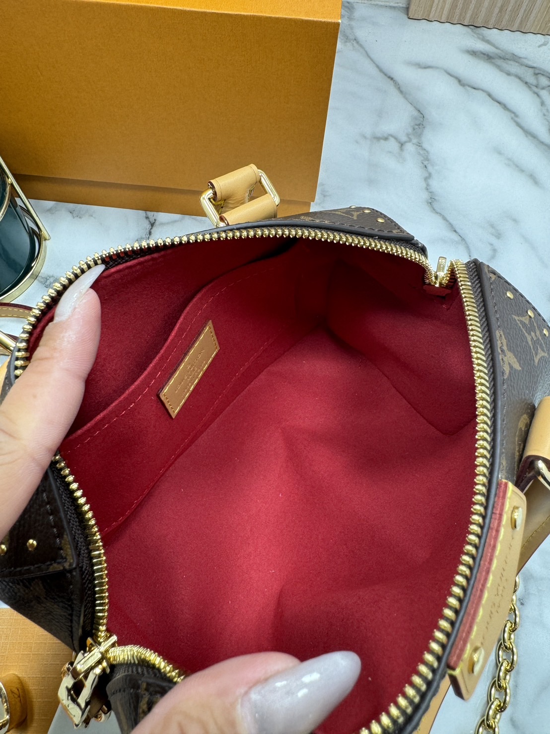 เกรดเทพ Top ORI | LV Speedy Trunk 20 Monogram Reverse Cruise 2025 / lvkeepall กระเป๋าสะพายทรงสปีดี้ หนังแท้แคนวาสแท้ สุดไอคอนิกโฉมใหม่ 🤍 เกรดเทพออริจินอล เทียบแท้