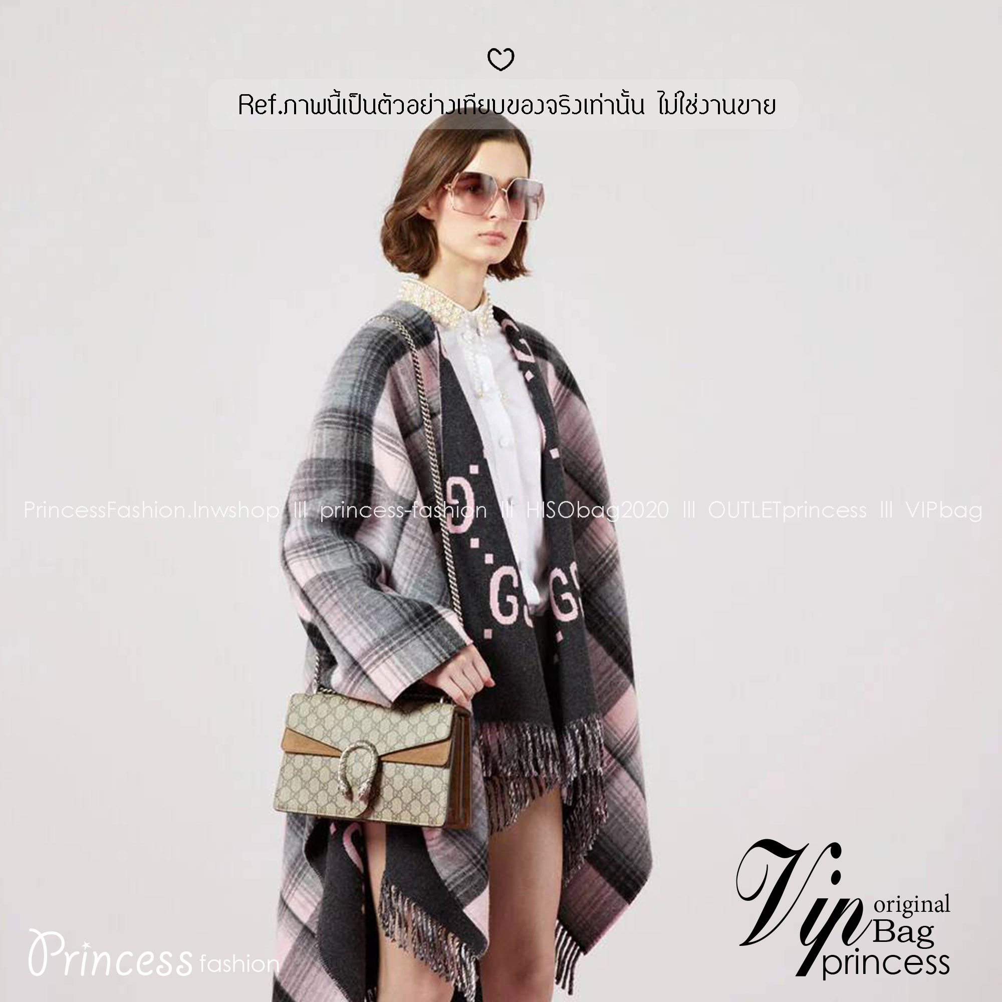 GUCCI Dionysus small shoulder bag กระเป๋าสะพายรุ่นคลาสสิคสุดวินเทจ ฮอตสุดไม่มีใครเกิน ที่สาวๆต้องไม่พลาด!! ดึงดูดและสะกดสายตาด้วยอะไหล่ดีเทลหรู