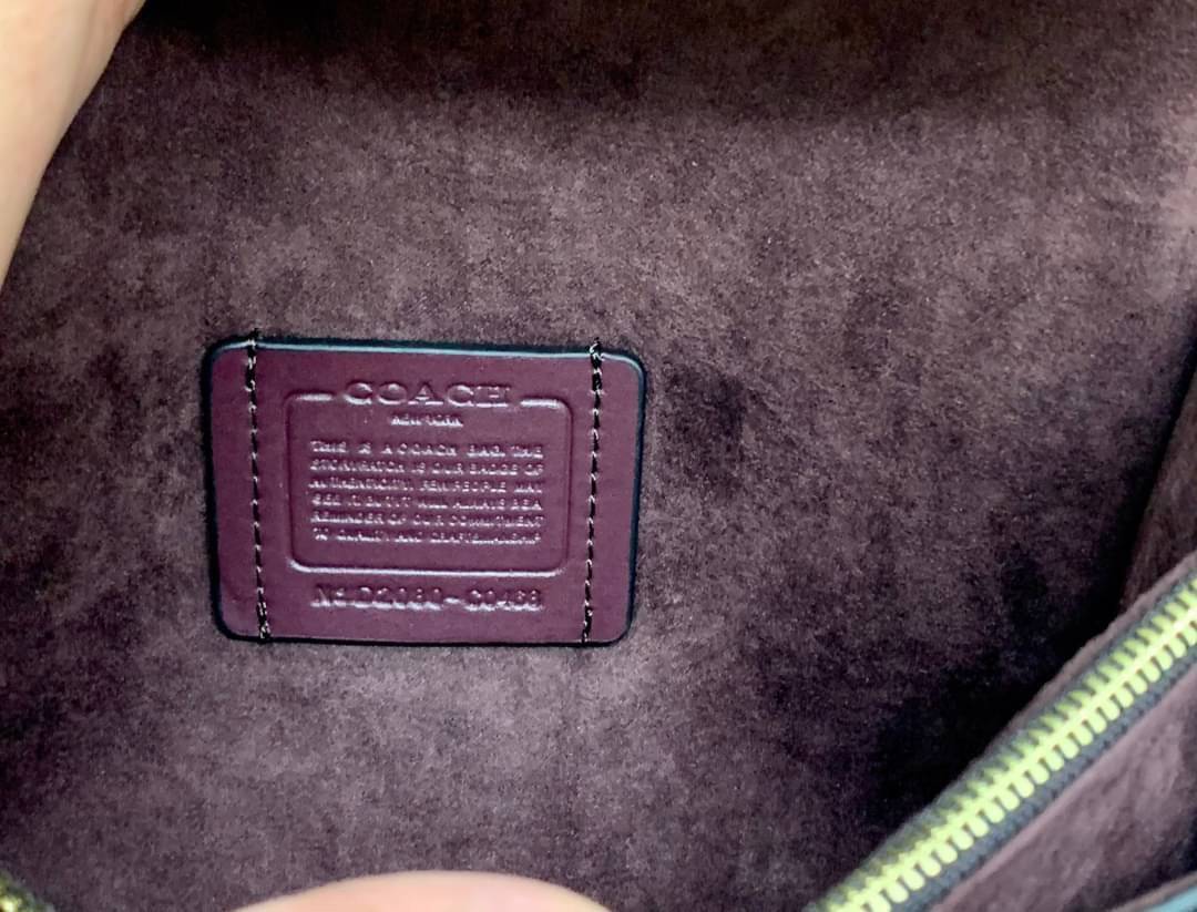 ของแท้ 💯% COACH SMALL GEORGIE TOP HANDLE IN BLOCKED SIGNATURE CANVAS ((6504//0468)) กระเป๋าหิ้ว//สะพายข้างได้ วัสดุหนังแท้