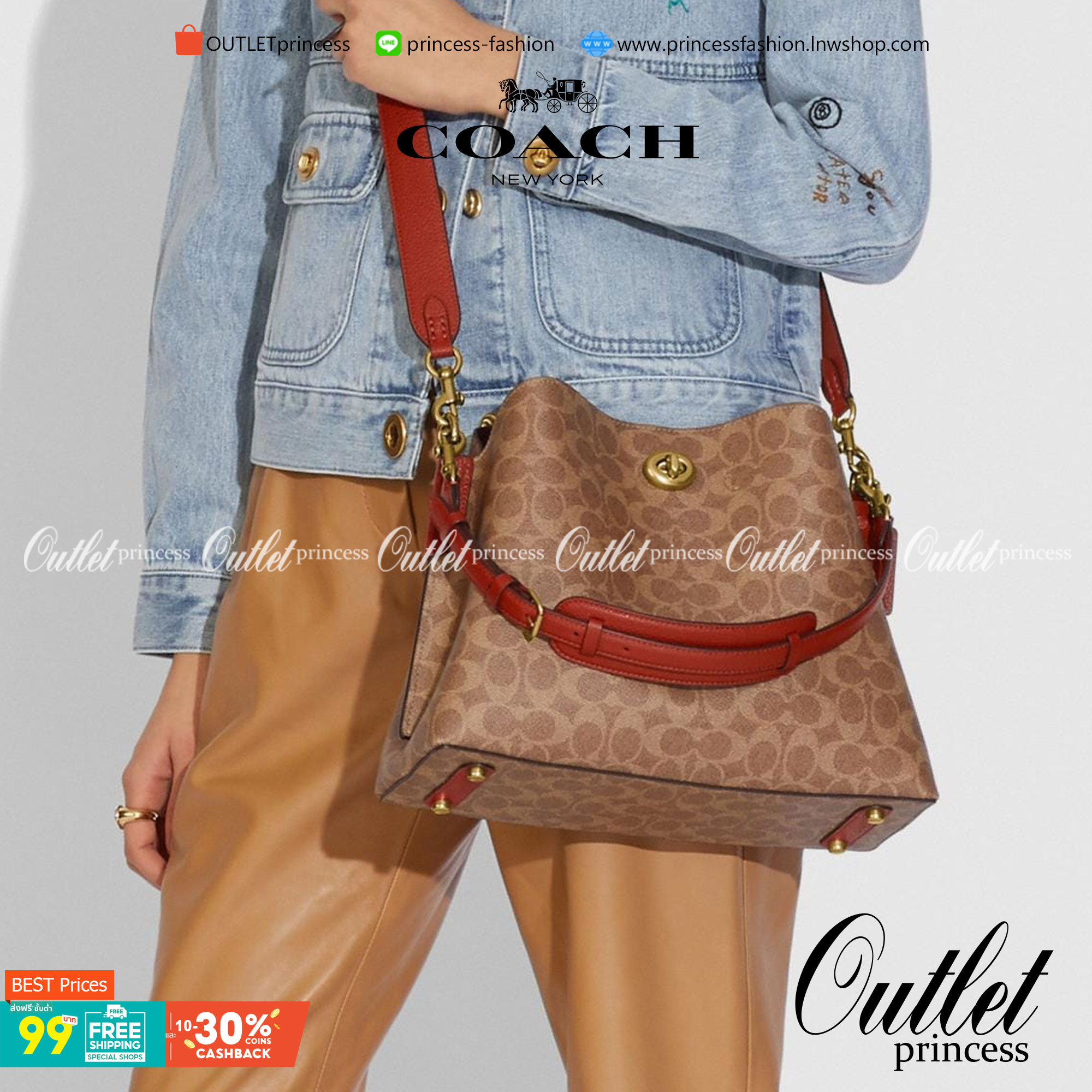 COACH WILLOW SHOULDER BAG ((C2745//C2590//C2621)) พร้อมส่งที่ไทย รุ่นแนะนำค่ะ🔥🔥 🔺กระเป๋าหิ้ว//คล้องไหล่//สะพายข้าง สุดคุ้ม! หนังแท้ชั้นดี ได้ไปหลงรักแน่นอนค่ะ หนังสวยมากๆ😘 🔺ตัวกระเป๋าแบ่งเป็นสองช่องหลัก ด้านนึงเป็นแ