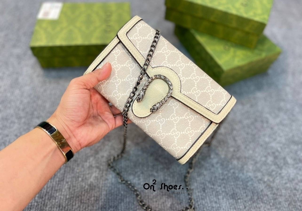 GUCCI Dionysus GG chain wallet / GG Dionysus Wallet พร้อมส่งที่ไทย งานสวยเลยค่า ขนาดกำลังน่ารัก อะไหล่สั่งผลิตเฉพาะรุ่น สะพายขึ้นไหล่คือสวยหรูเลยค่า