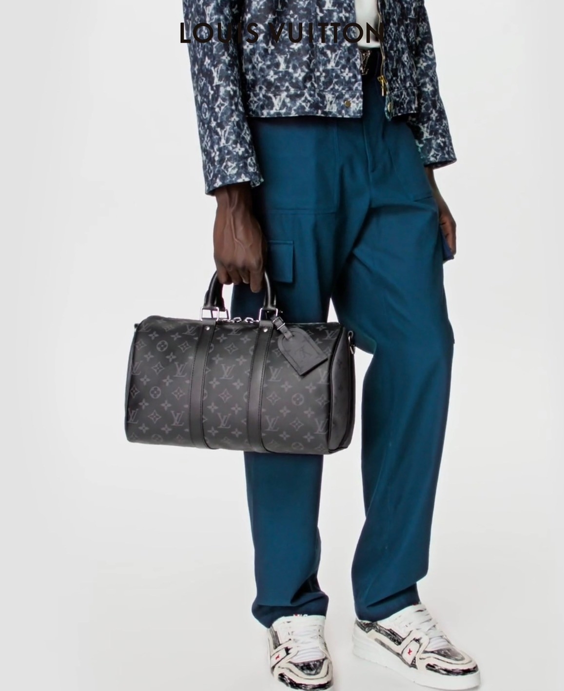 LV Keepall Bandouliere / LV Travel Bag พร้อมส่ง กระเป๋าเดินทางสุดคลาสสิค เรียบหรูมีระดับในวัสดุ Monogram Eclipse แคนวาส