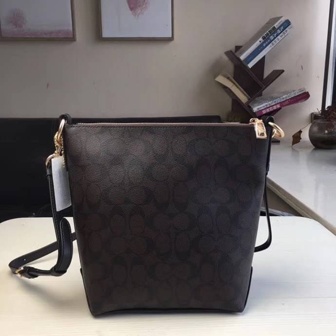 COACH MINI ABBY DUFFLE IN SIGNATURE CANVAS BROWN LIGHT GOLD