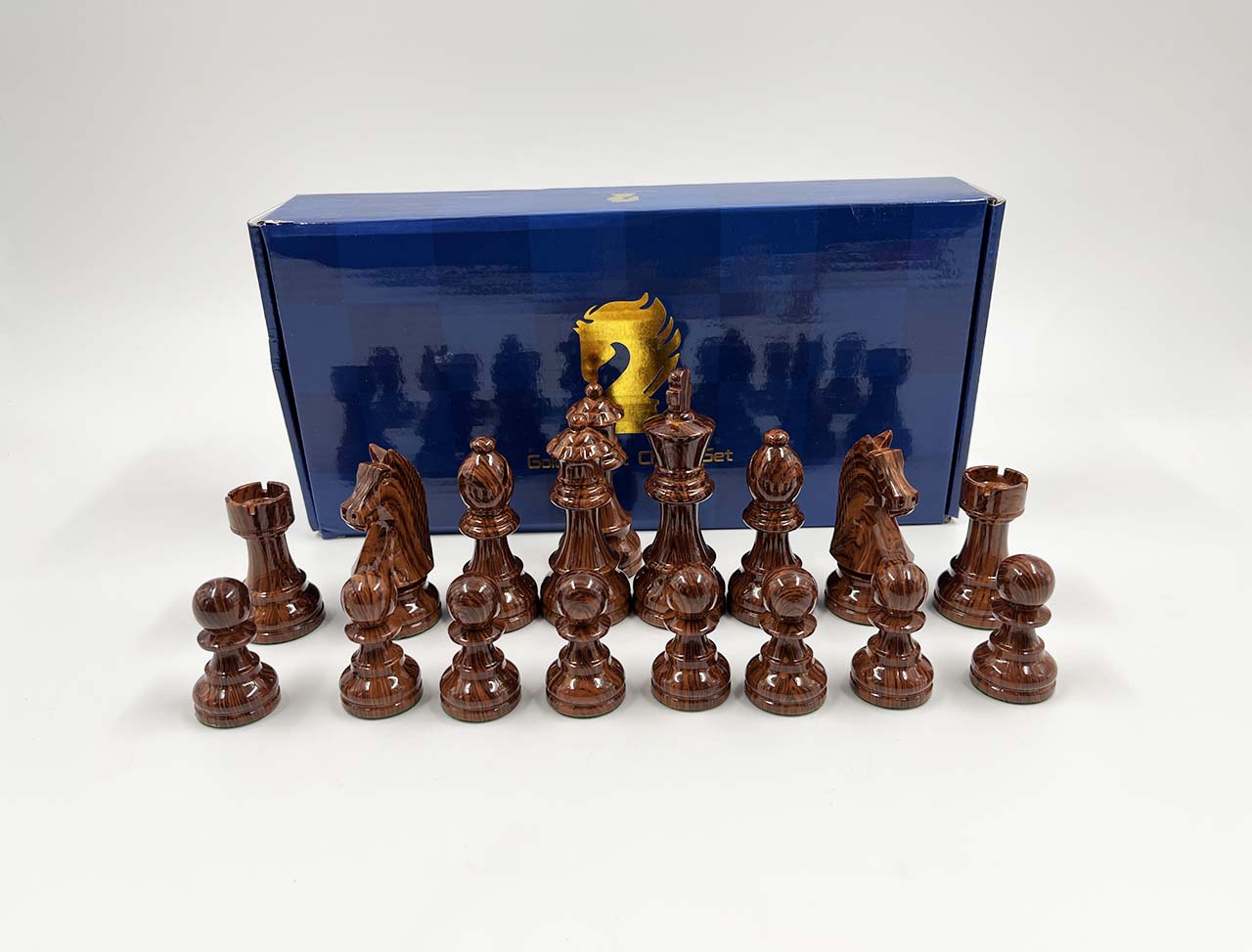 ตัวหมากรุกสากล German Knight ไม้Rose wood เคลือบผิวอะคริลิก