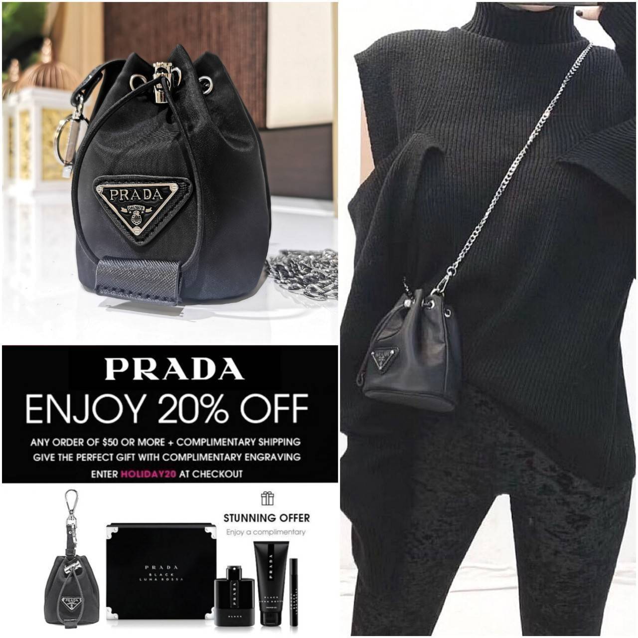 กลับมาตามคำเรียกร้อง Must Have!✴️PRADA MINI DRAWSTRING WITH KEYCHAIN VIP GIFT WITH PURCHASE (GWP) พรีเมี่ยมกิ๊ฟจากต่างประเทศรุ่น Limited "Duty Free" กำลังฮิตสุดๆในเกาหลี วัสดุ Nylon & Polyester 100% ด้านหน้าประดับโลโก้ เปิดปิดแบบ Drawstri