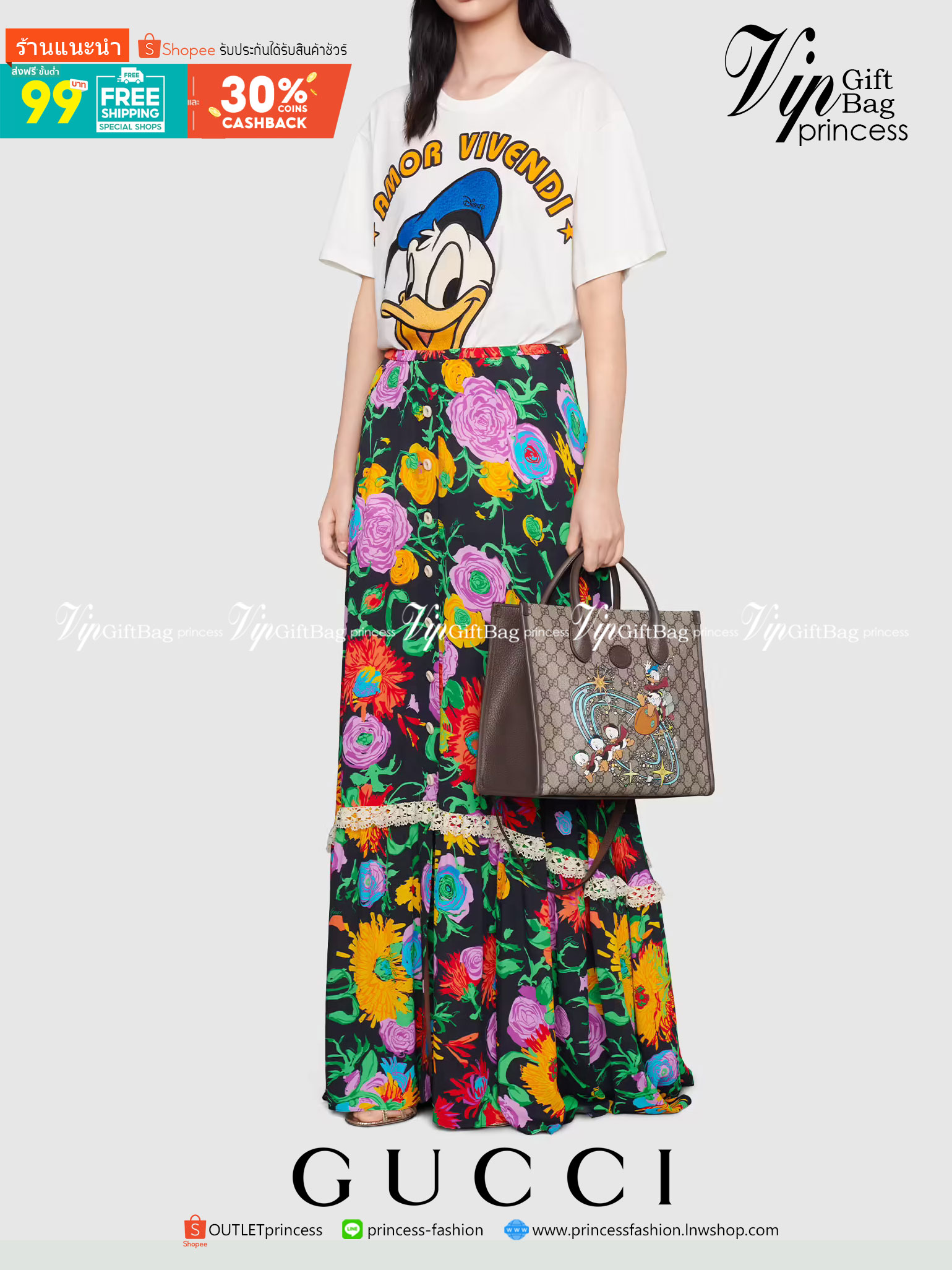 VIP 】Disney x Gucci Donald Duck tote bag พร้อมส่งที่ไทย งานหนังแท้ สวยมาก ราคาดีมากกก ไม่ควรพลาดเลยค่าาา