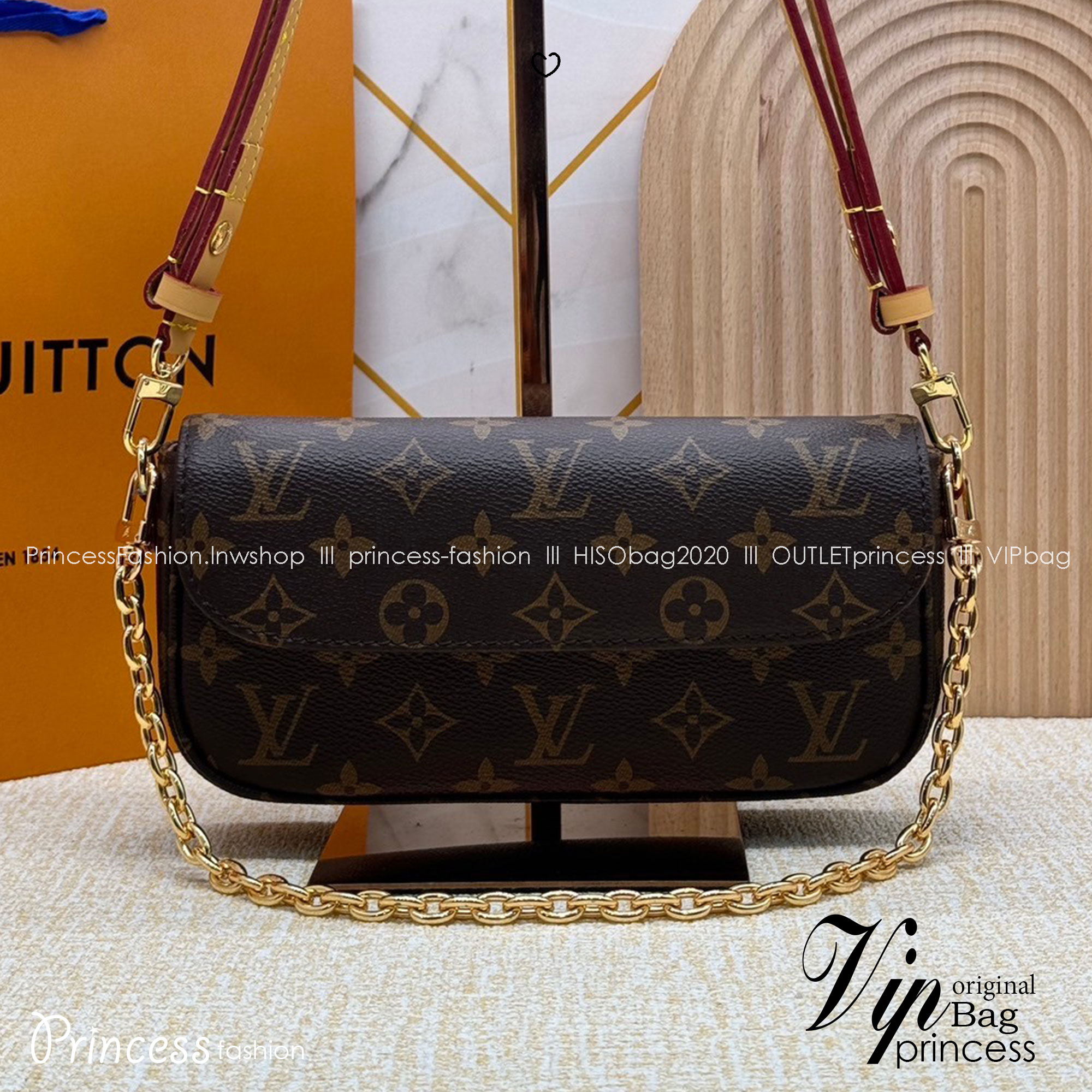 LV Wallet on Chain Ivy / LV IVY BAG กระเป๋าสะพายรุ่นยอดนิยม ใช้งานได้ทั้งธีมกลางวันและกลางคืน สวยหรู ดูแพงที่ถูกต้องมาก เกรดออริ 1:1 ใช้งานต่างประเทศได้