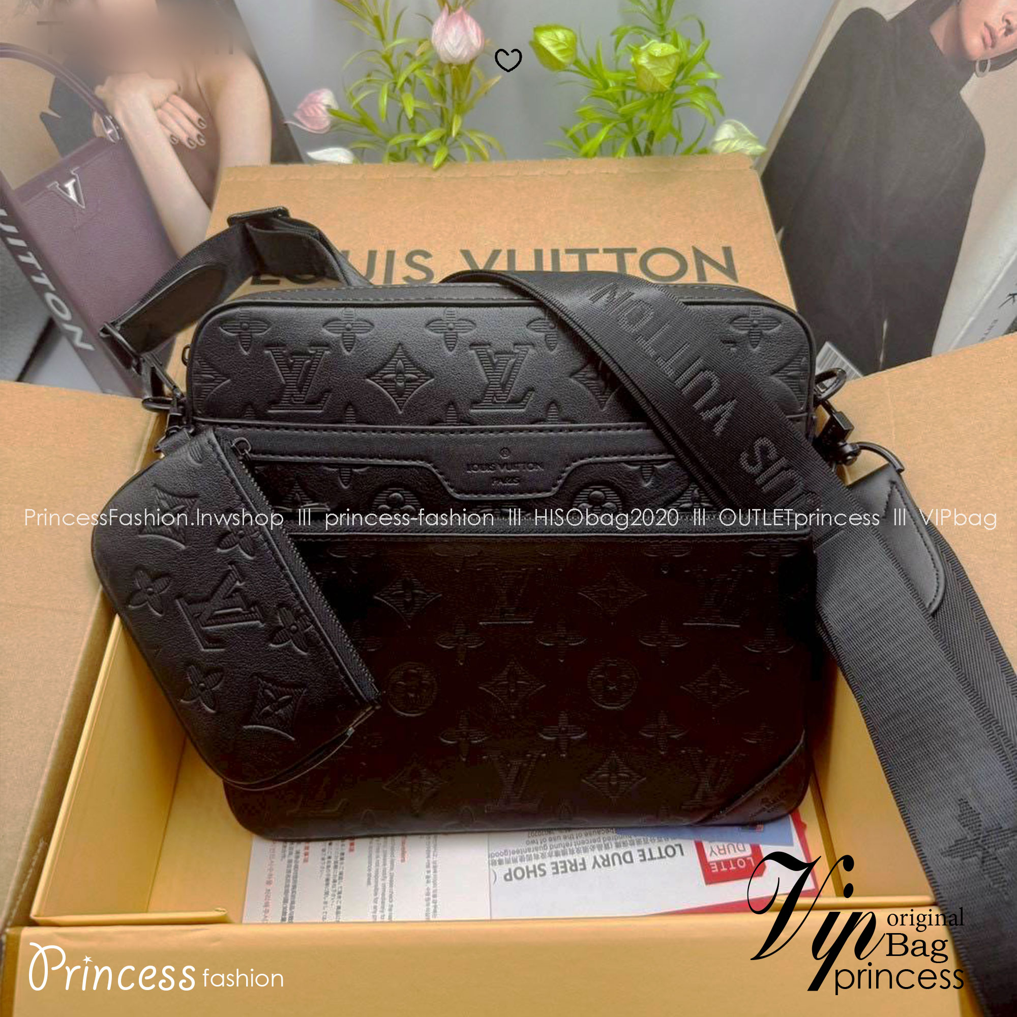 LV Trio Messenger bag Monogram-embossed กระเป๋าสะพายทรงแมสเซ็นเจอร์ ดีไซน์ทันสมัยในโทนสีสปอร์ต สีดำสุดคลาสสิกไฮคลาสอย่างลง ไอเท็มที่หนุ่มๆต้องไม่พลาด