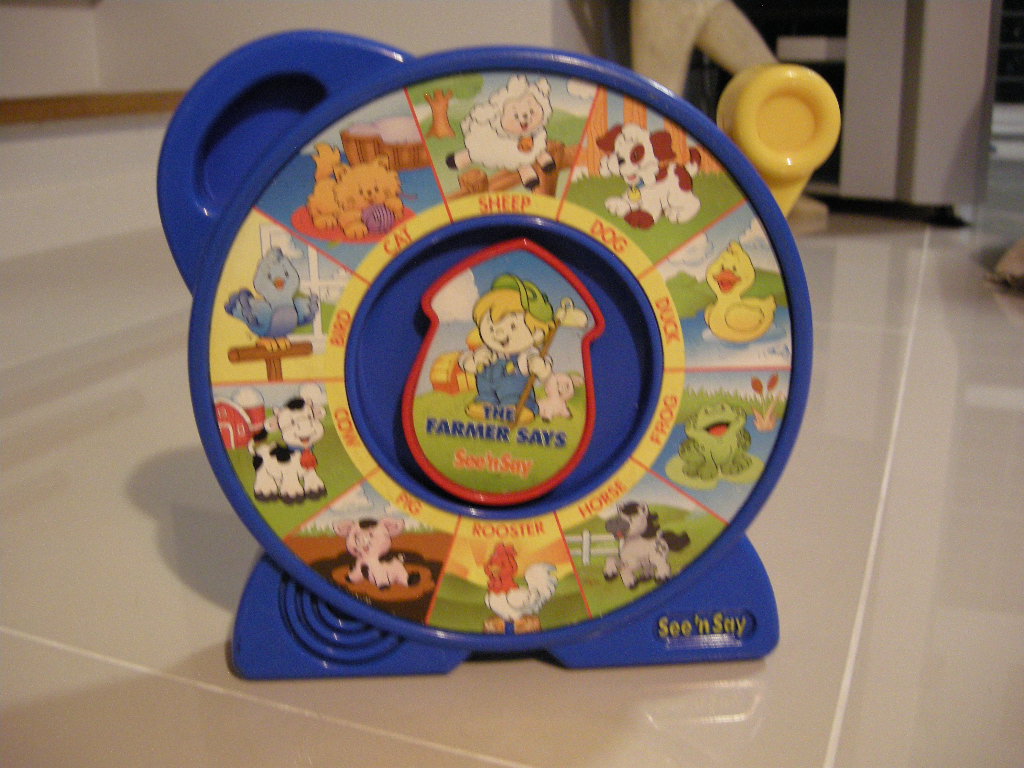 See 'N Say the Farmer Says Mattel Blue Toy