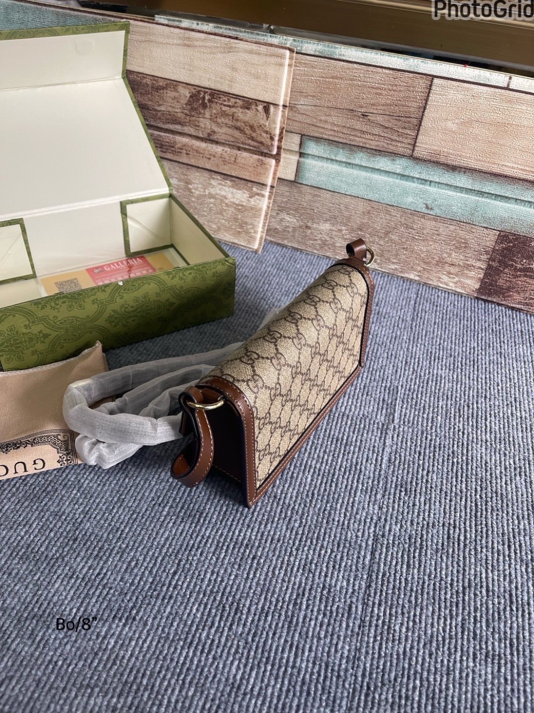 GUCCI Luce Mini Crossbody GG Canvas Bag กระเป๋าสะพายดีไซน์วินเทจ รุ่นฮิตในตำนาน ดีไซน์ร่วมสมัยสวยเรียบหรู สะพายง่ายไม่เจ็บไหล่ รูปทรงดีไซน์ร่วมสมัย