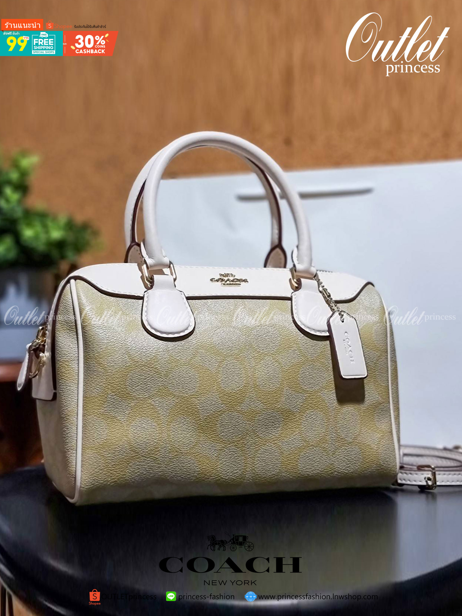 ของแท้ 💯% 】COACH F32203 MINI BENNETT SATCHEL IN SIGNATURE CANVAS กลับมาอีกครั้ง!! กับกระเป๋าทรงหมอนยอดฮิต 🥳 มีกี่สีก็ขายหมด วัสดุหนังแคนวาสเคลือบลาย ทรงสวยใช้งานได้ทุกโอกาส