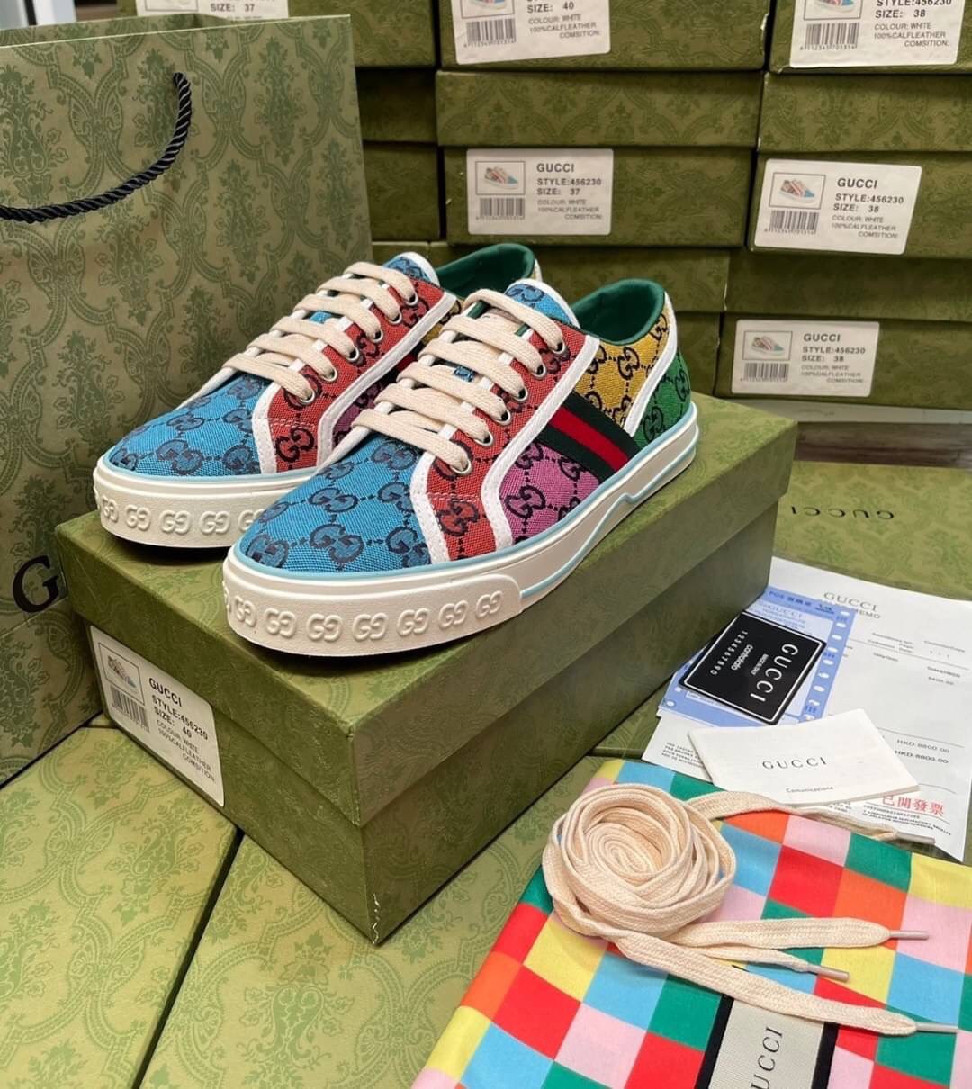 Men's Gucci Tennis 1977 GG Multicolour sneaker