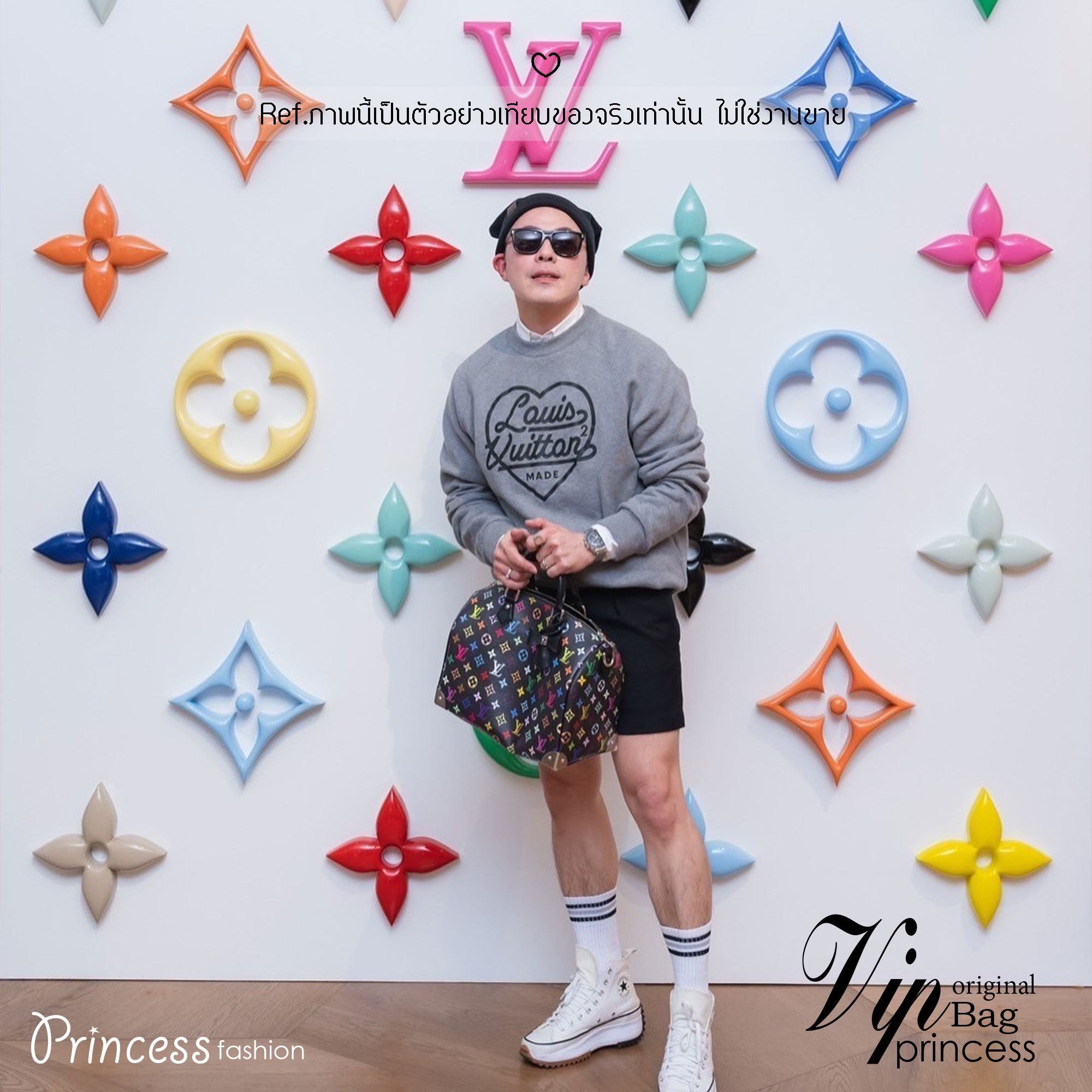 LV x TM Speedy Bandoulière 25 bag กระเป๋าทรงหมอน รุ่นใหม่ท็อปฮิต สวยหรูโดดเด่น มีชีวิตชีวาในคอลเล็คชั่น LV x Murakami ด้วยลายโมโนแกรมสุดไอคอนิกเปี่ยมสีสัน