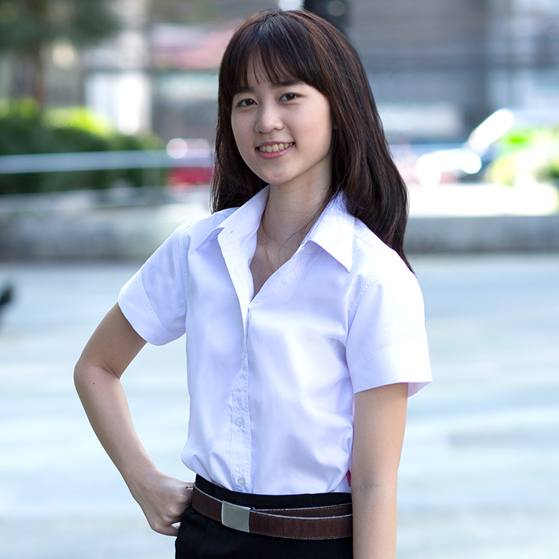 เสื้อหญิงแขนสั้น แบบจุฬา