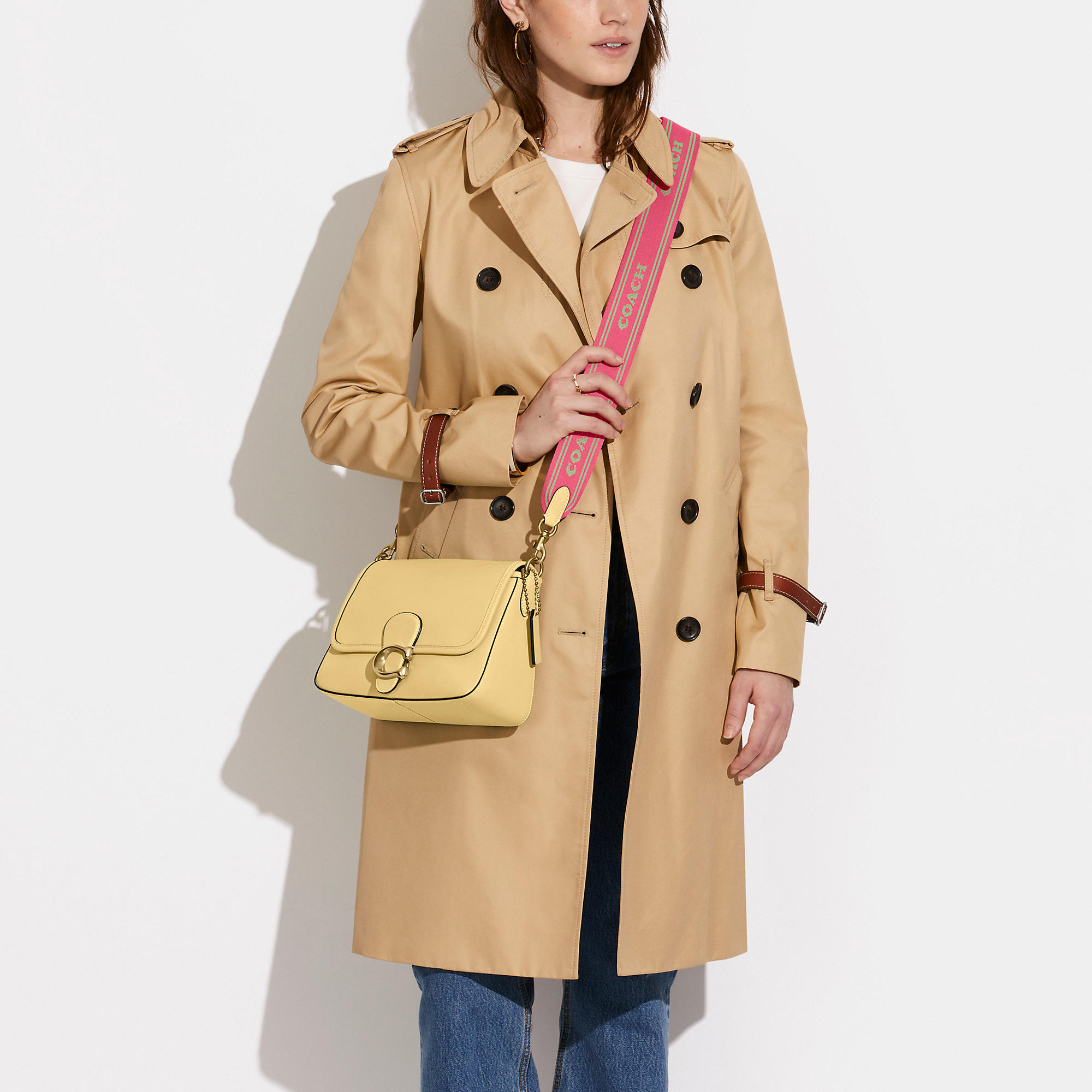 COACH SOFT TABBY SHOULDER BAG IN COLORBLOCK พร้อมส่งที่ไทย มาพร้อมสายสะพายยาว 2 เส้น เปลี่ยนใช้งานได้หลากหลายสไตล์ แค่สายก็คุ้มมากแล้วค่าาา