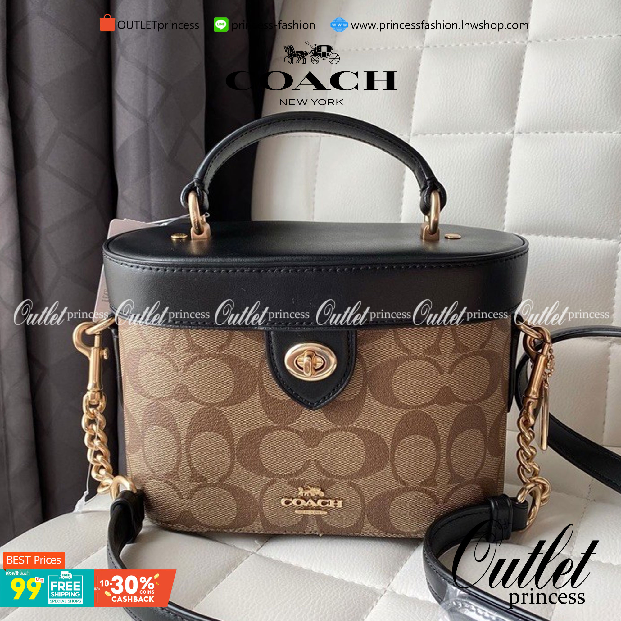 COACH KAY CROSSBODY IN SIGNATURE ((78277)) กลับมาอีกครั้ง! กระเป๋าหิ้ว//สะพายแบบครอสบอดี้ร์ หนังแท้นิ่มสวย เปิดปิดกระเป๋าแบบหมุนล็อค ภายในโล่งสามารถใส่กระเป๋าเงินใบกลางได้;มือถือได้ทุกรุ่น; มีช่องเล็กให้ใส่ของจุกจิก;ซัปในบุผ้าอย่างดีเลยค่ะ มาพร้อมสายสะพาย