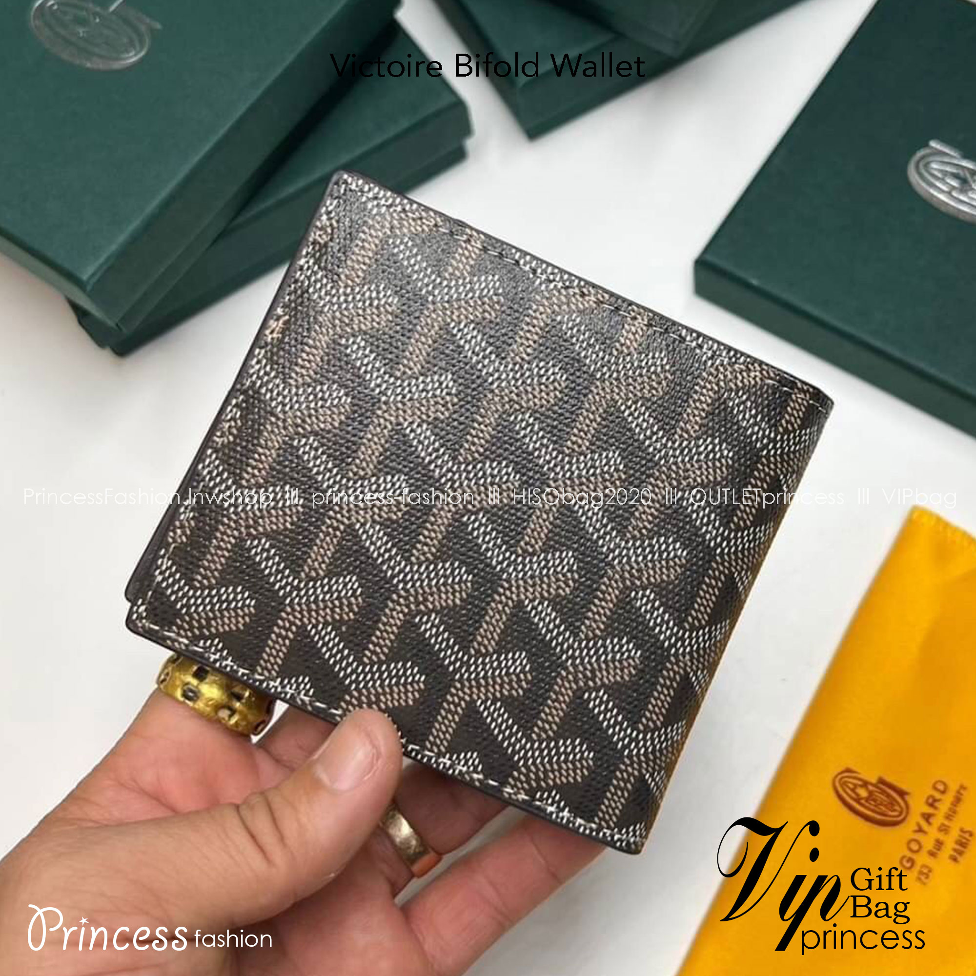 GOYARD WALLET / GOYARD Victoire Bifold Wallet พร้อมส่งที่ไทย เกรดเทพออริจินอล หนังเกรดดีสุด กระเป๋าสตางค์ผู้ชายใบสั้น พร้อมกล่องเขียวแบรนด์สวยหรู อีกรุ่นที่ยอดขายไม่เคยตก ภาพสินค้าถ่ายจากงานขายจริง ใช้งานต่างประเทศได้เลยค่ะ