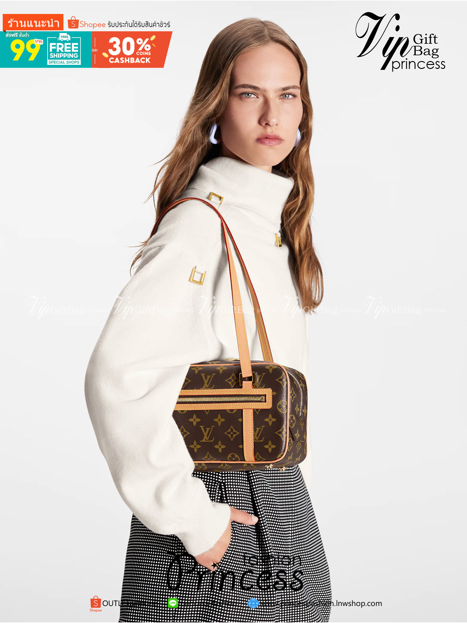 LV Cite Monogram Canvas Handbags เกรดออริจินอล ภาพถ่ายจากงานขายจริง ใช้งานต่างประเทศได้