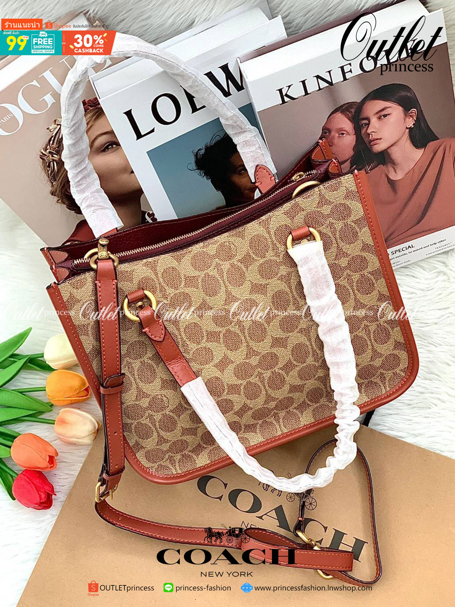 COACH C3889 TYLER CARRYALL 28 IN SIGNATURE CANVAS ((C3460//C3889)) รุ่นยอดฮิตที่สาวๆหลายคนเรียกร้อง กับกระเป๋าถือ/สะพายทรงสวย ที่มาพร้อมสายสะพายไหล่ในตัว และสายครอสบอดี้สำหรับสะพายข้าง ตัวกระเป๋าถูกแบ่งเป็นสัดส่วนสวยงาม มีช่องซิปกลางที่ใหญ่พอสมควร และยังม