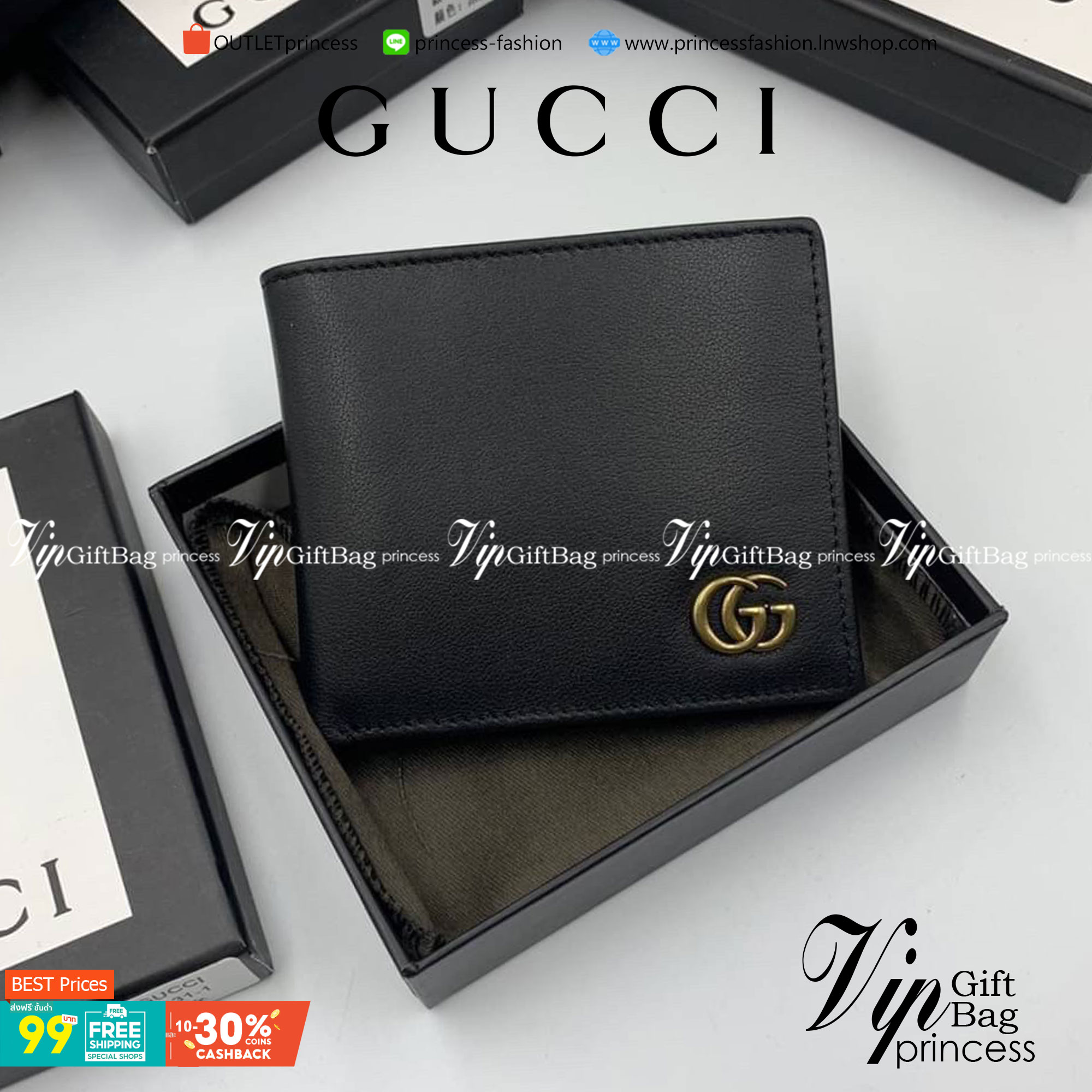 หนังแท้ GUCCI Men Short Wallet รุ่นใหม่ล่าสุด!! หนังสวยเริด ดีงามมากค่าาา กระเป๋าสตางค์ใบสั้น ดีไซน์ใหม่ สวยดูหรู ถือใช้กำลังเหมาะมือ ใส่บัตรได้เยอะ ใส่ธนบัตรได้ทุกชนิด มาครบ set พร้อมส่ง!! เป็นไอเท็มที่หนุ่มๆต้องมีจริงๆจ้า 😎😎